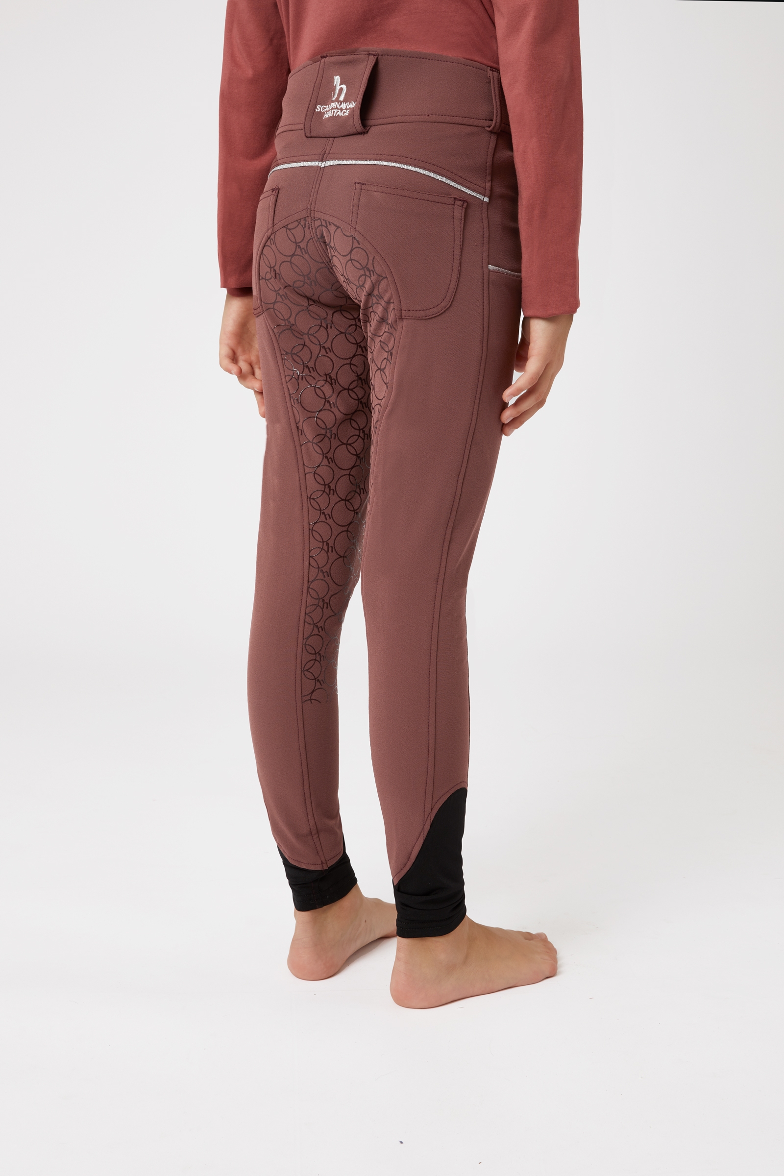 Horze Leighton Teens Bryczesy z pełnym lejem silkonowym i kieszonką