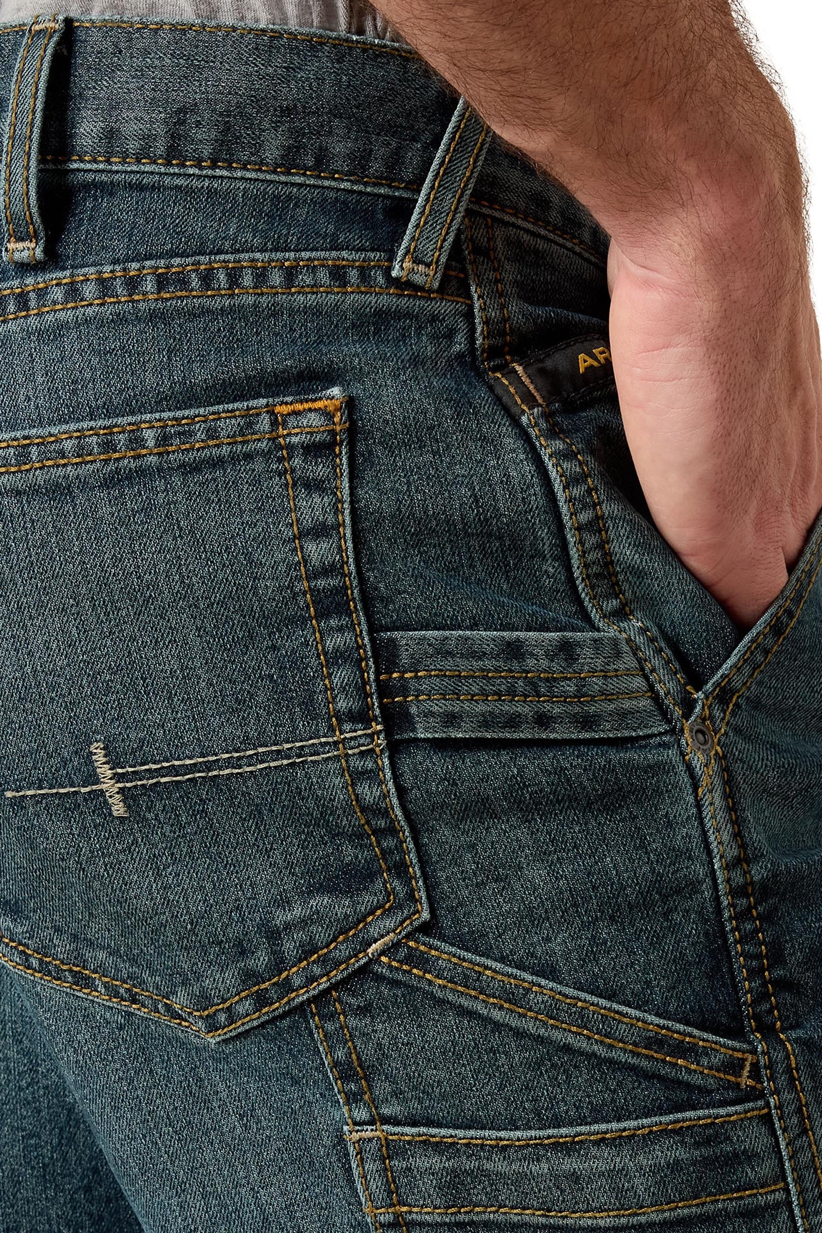 Ariat Rebar M7 Slim DuraStretch Workhorse Męskie robocze dżinsy o prostych nogawkach