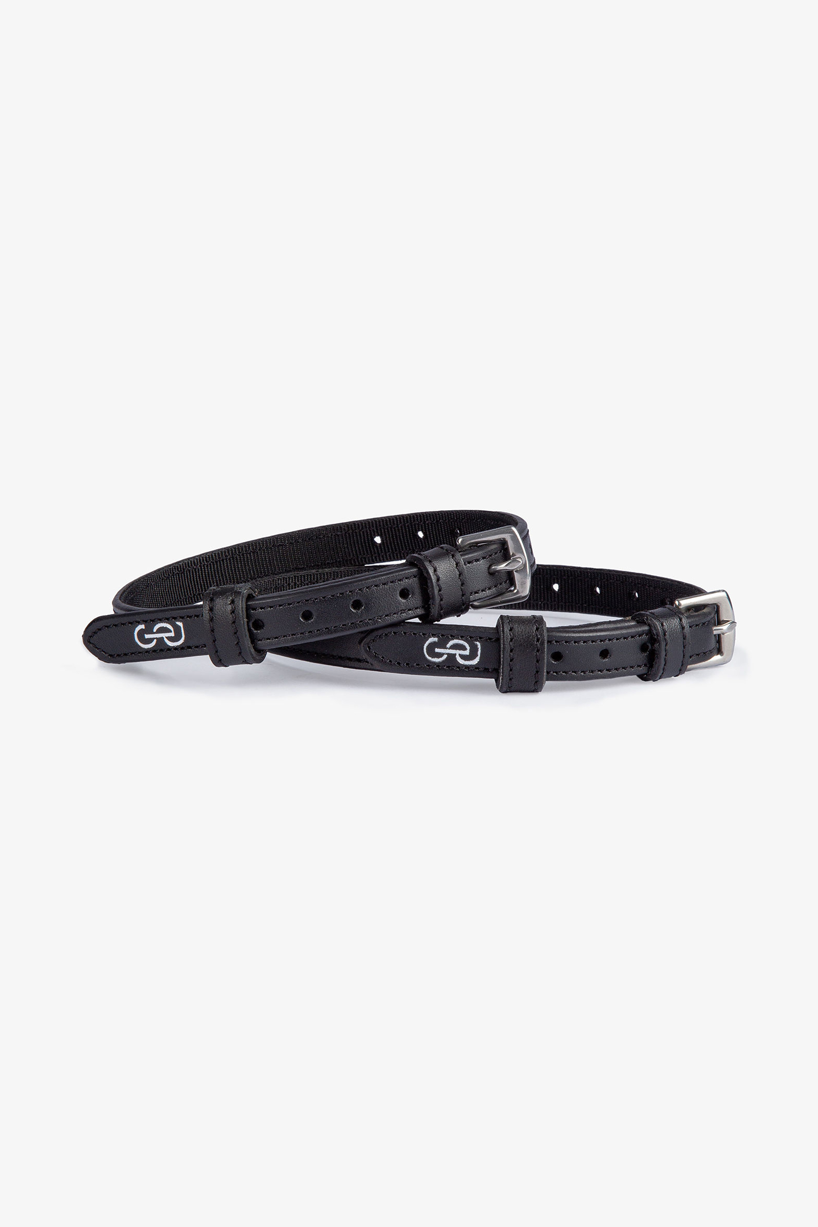 Black Leather PS of Sweden Spur Straps
