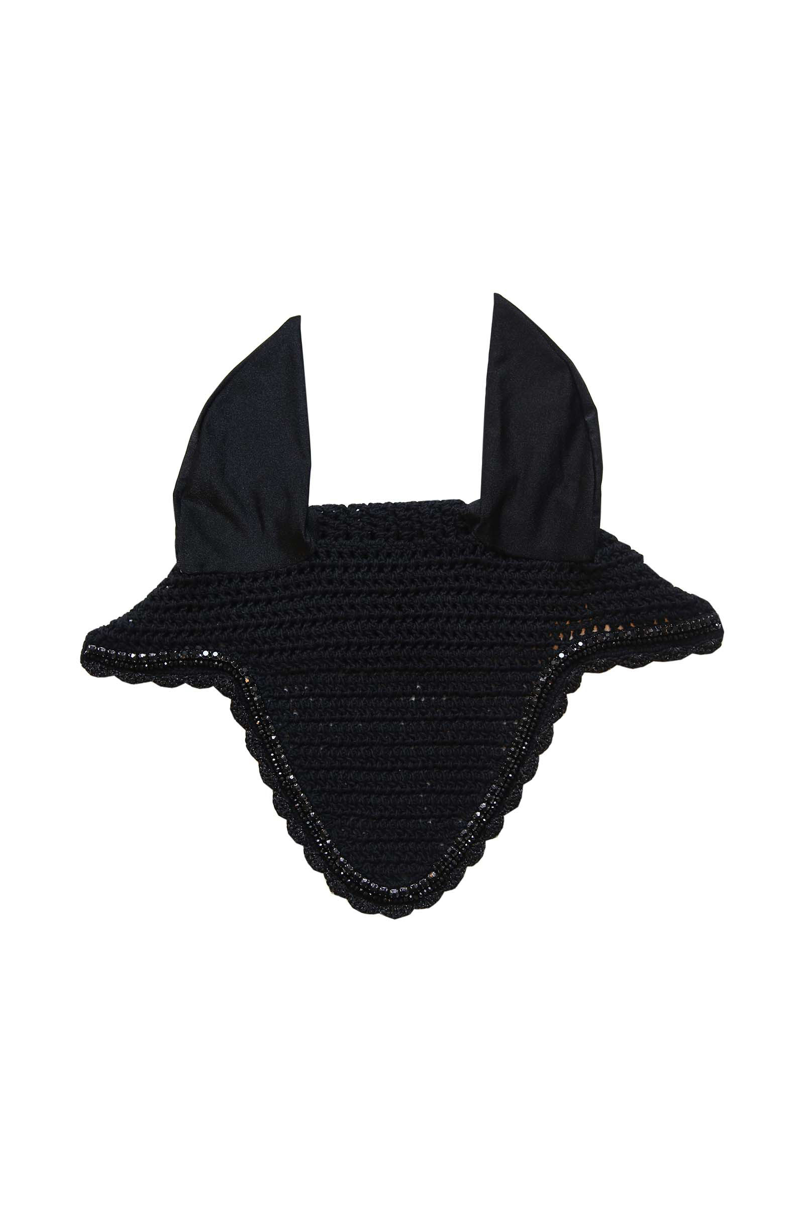 Nauszniki długie, wyciszające, z cyrkoniami i perełkami Kentucky Horsewear Fly Veil Long Stone & Pearl Soundless