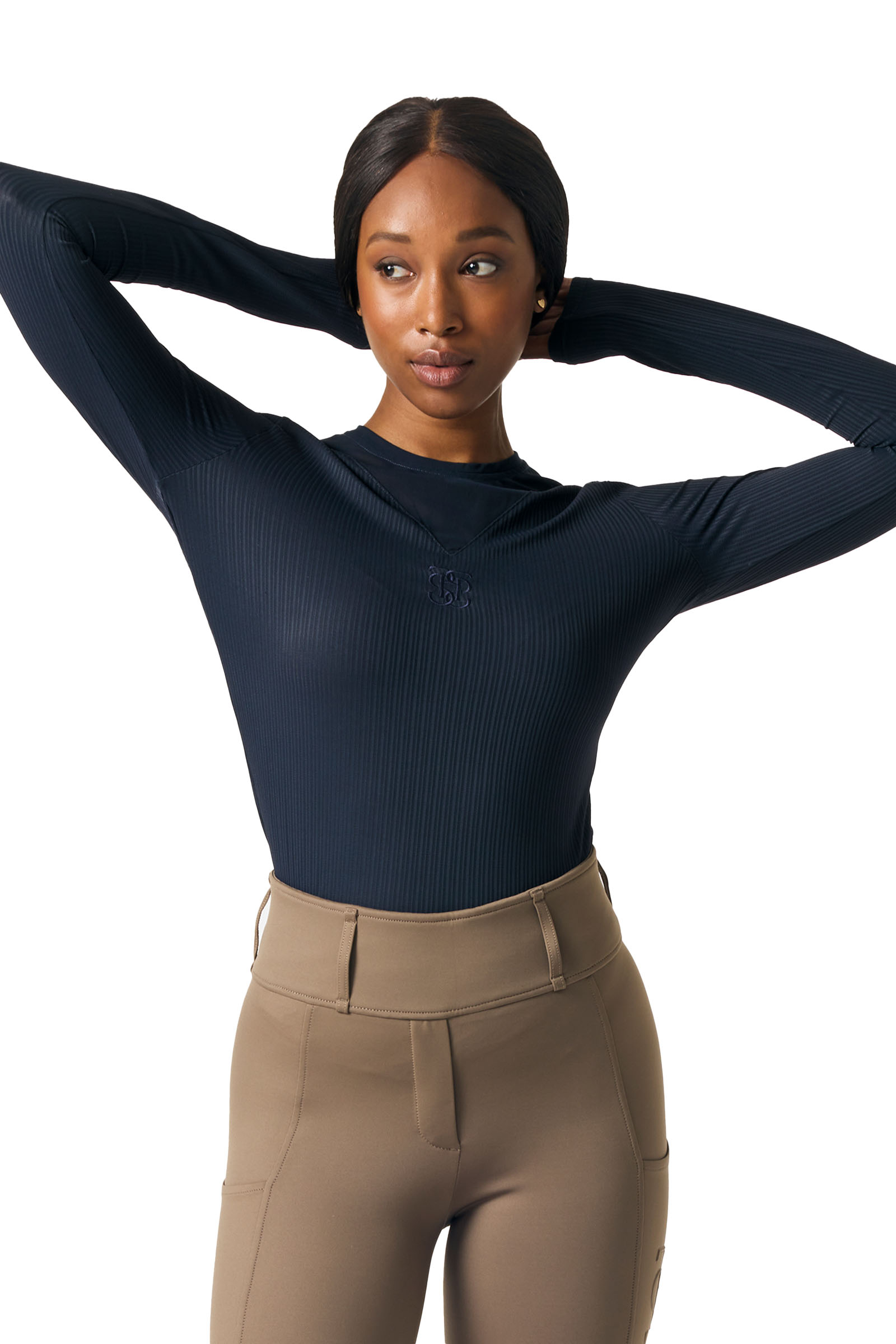 PS of Sweden Leandra L/S Bluzka w Paski z Siatki