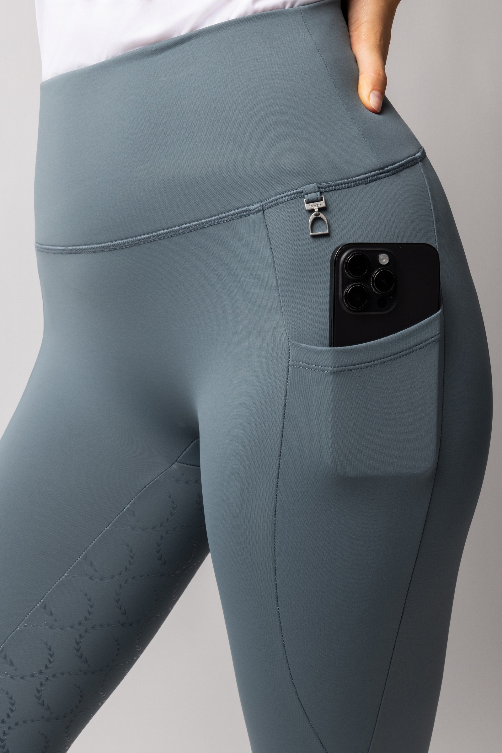 Horze Gillian Damskie legginsy Thermo z pełnym gripem