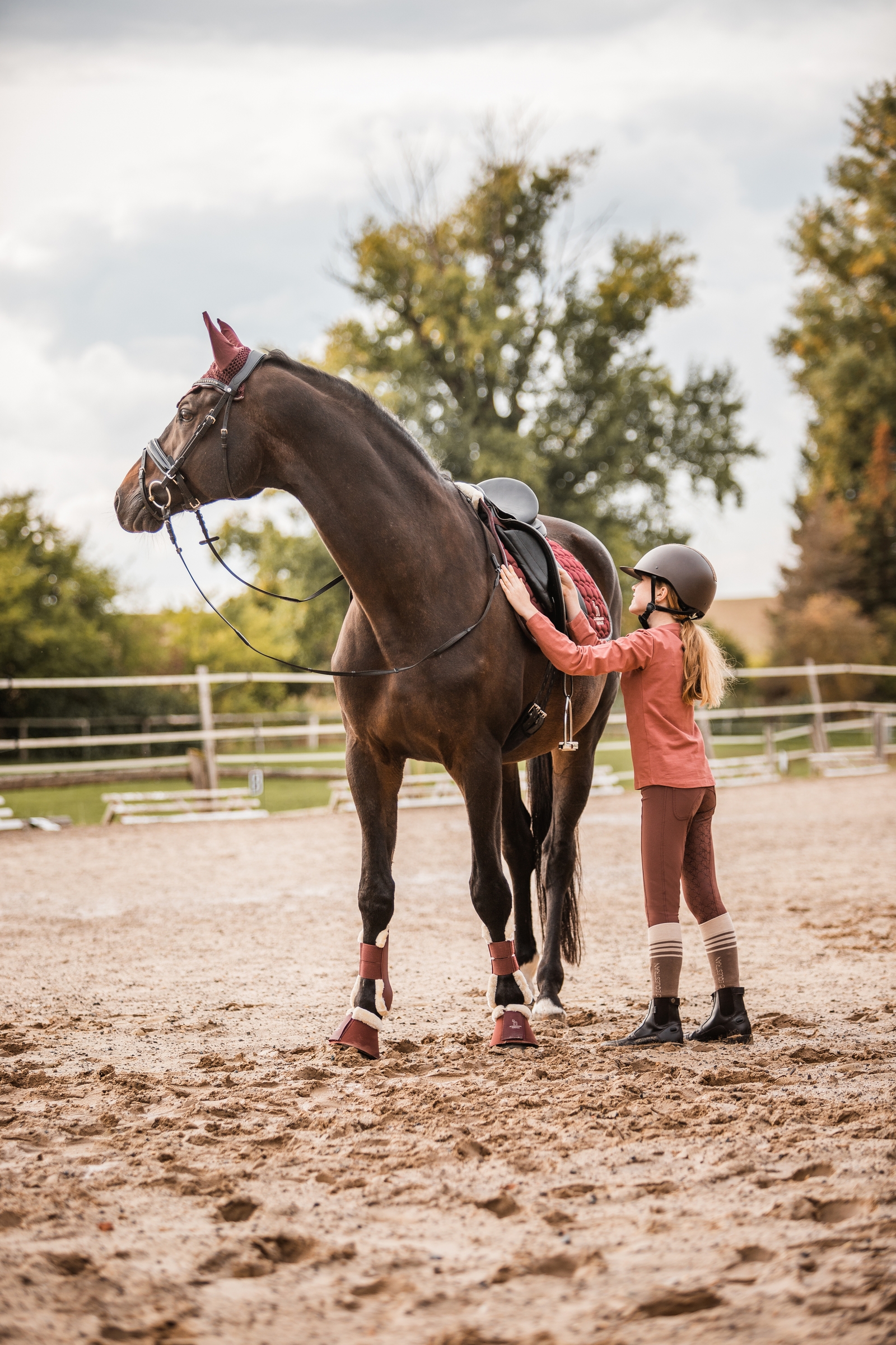 Horze Leighton Teens Bryczesy z pełnym lejem silkonowym i kieszonką