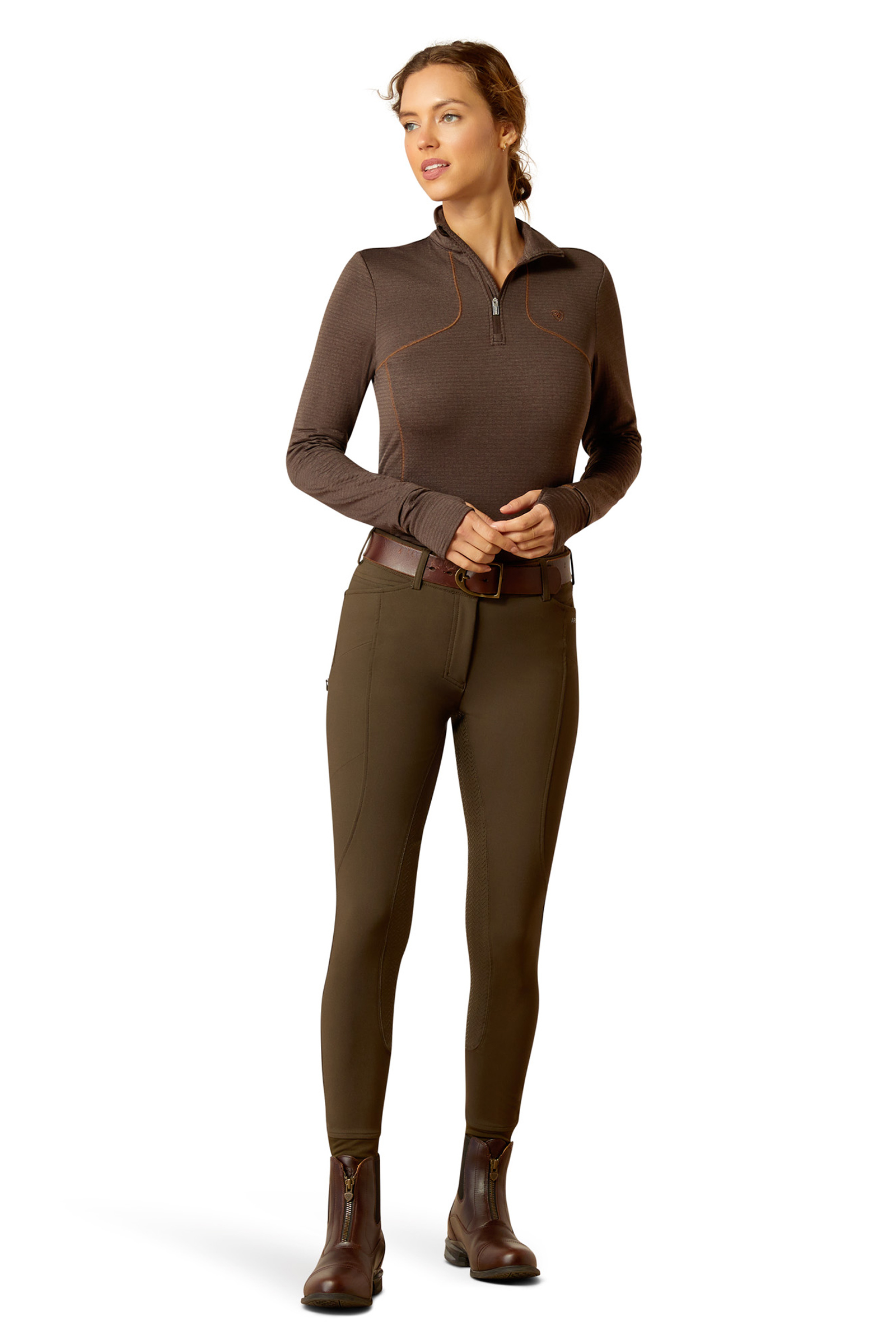 Longsleeve Ariat Gridwork z zapięciem 1/4