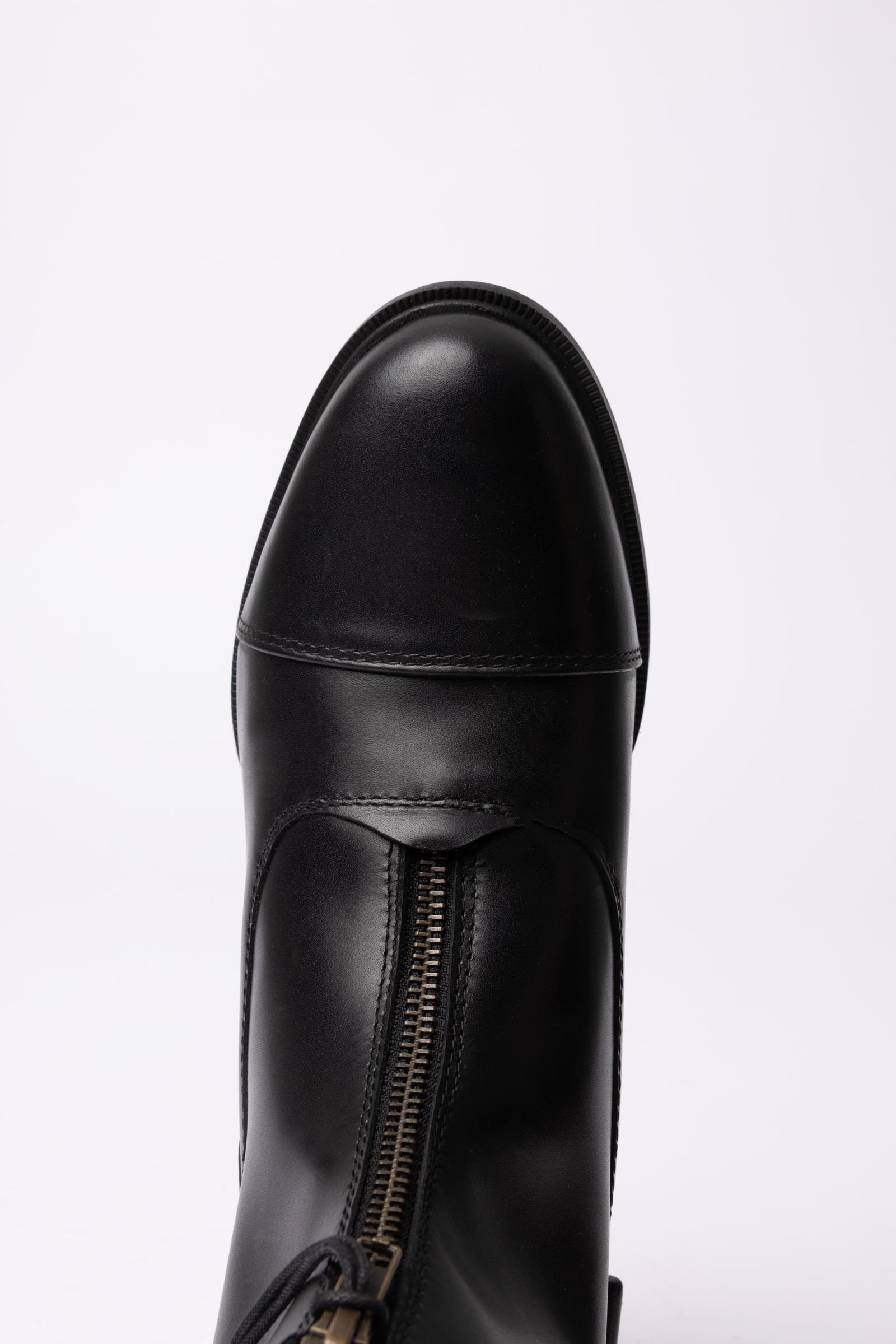 Horze Oldenburg sk&oacute;rzane sztyblety jodhpur z przednim zamkiem