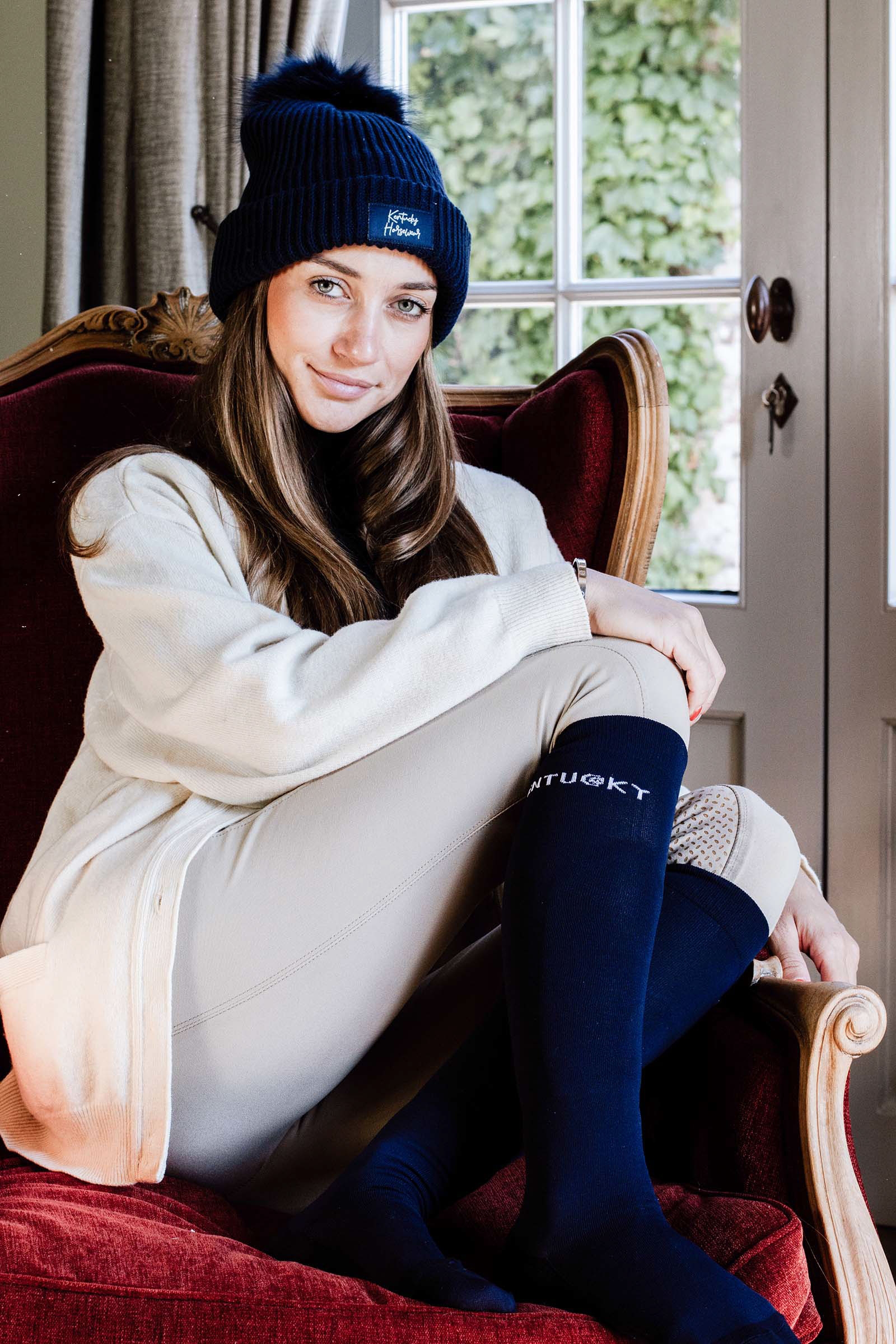 DB/AB Kentucky Horsewear Czapka z pomponem