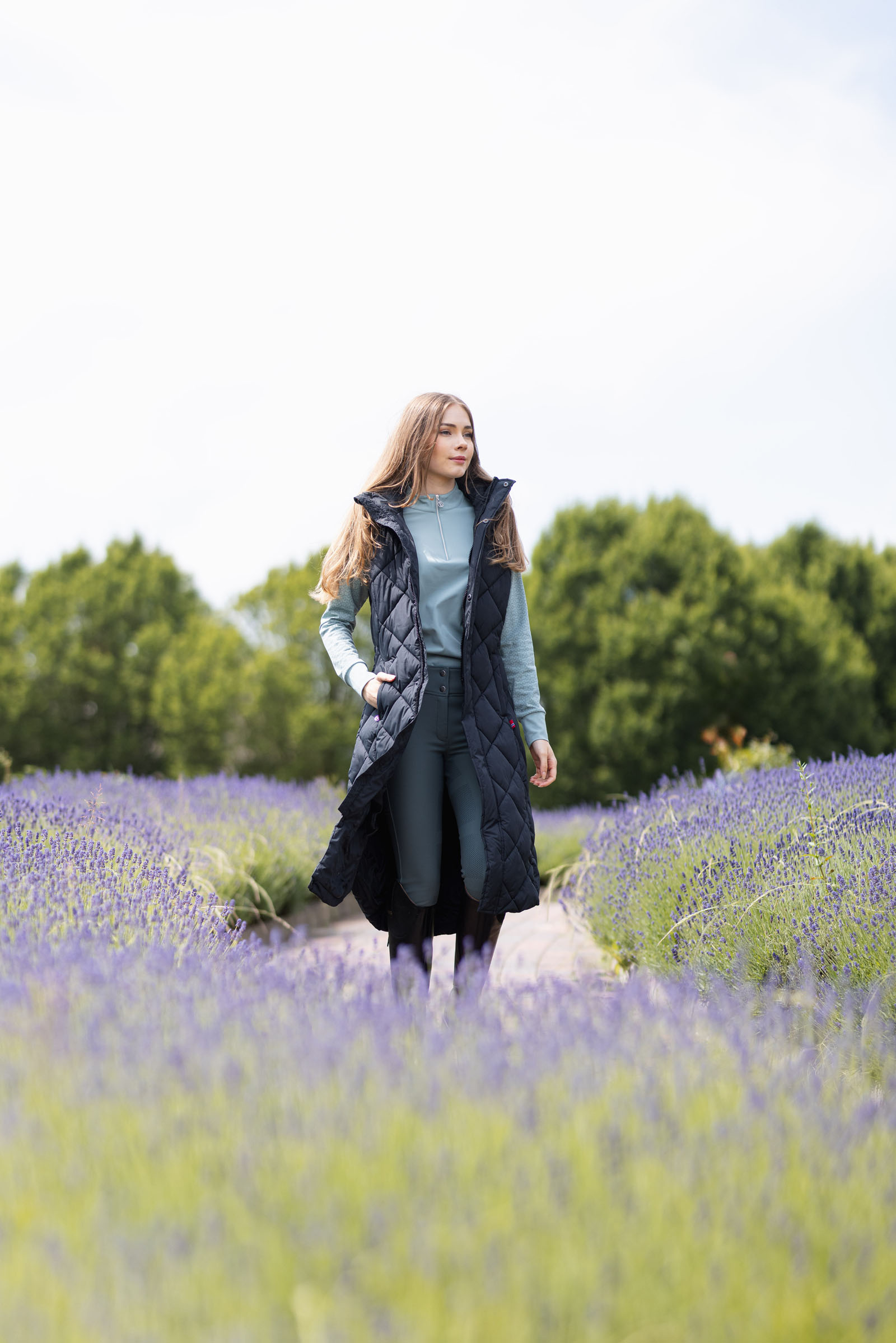 B Vertigo Gem Długi ocieplany bezrękawnik jeździecki 