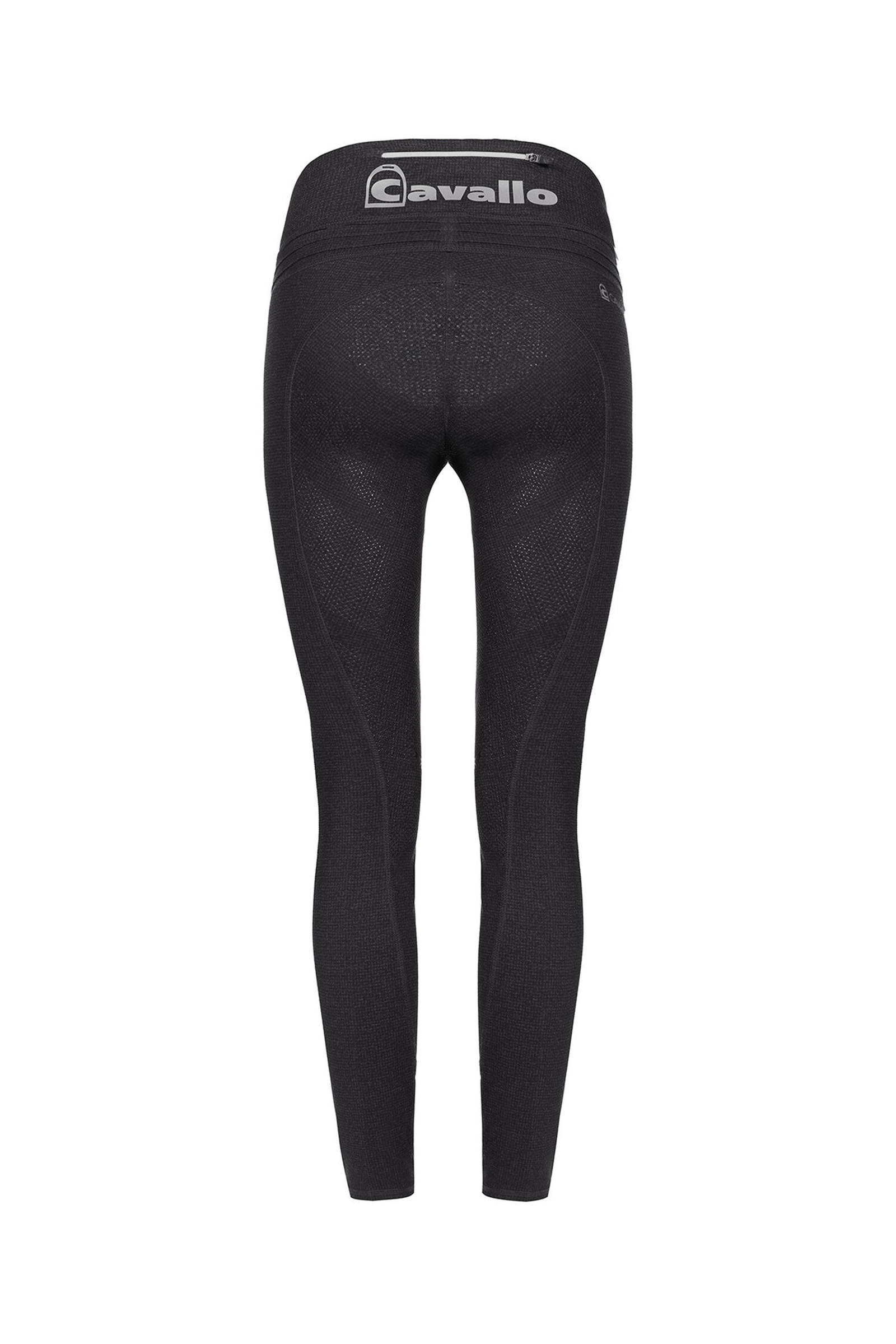 Black Damskie legginsy zimowe Cavallo Lin Grip z pełnym lejem