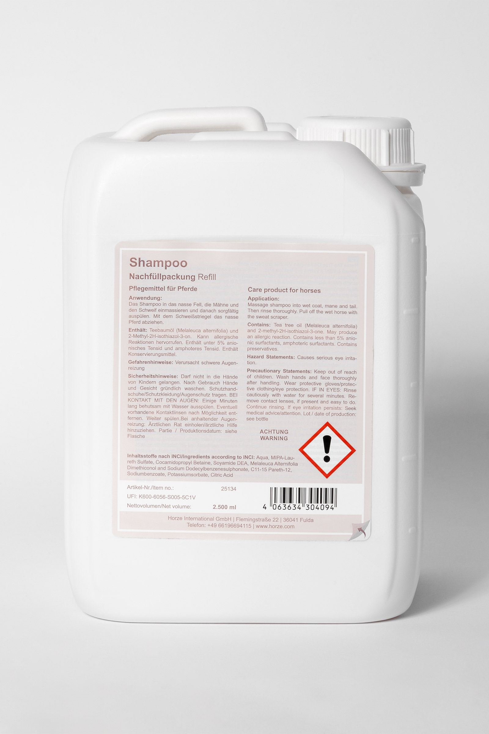 Horze Szampon z wyciągiem z drzewa herbacianego, wkład 2,5 l