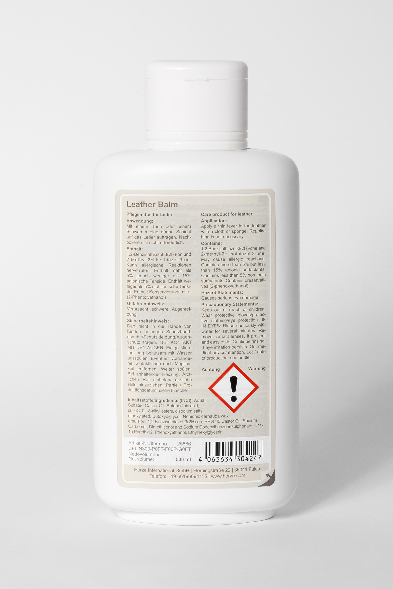 Horze Leather Balm, balsam do pielęgnacji produktów skórzanych, 500 ml