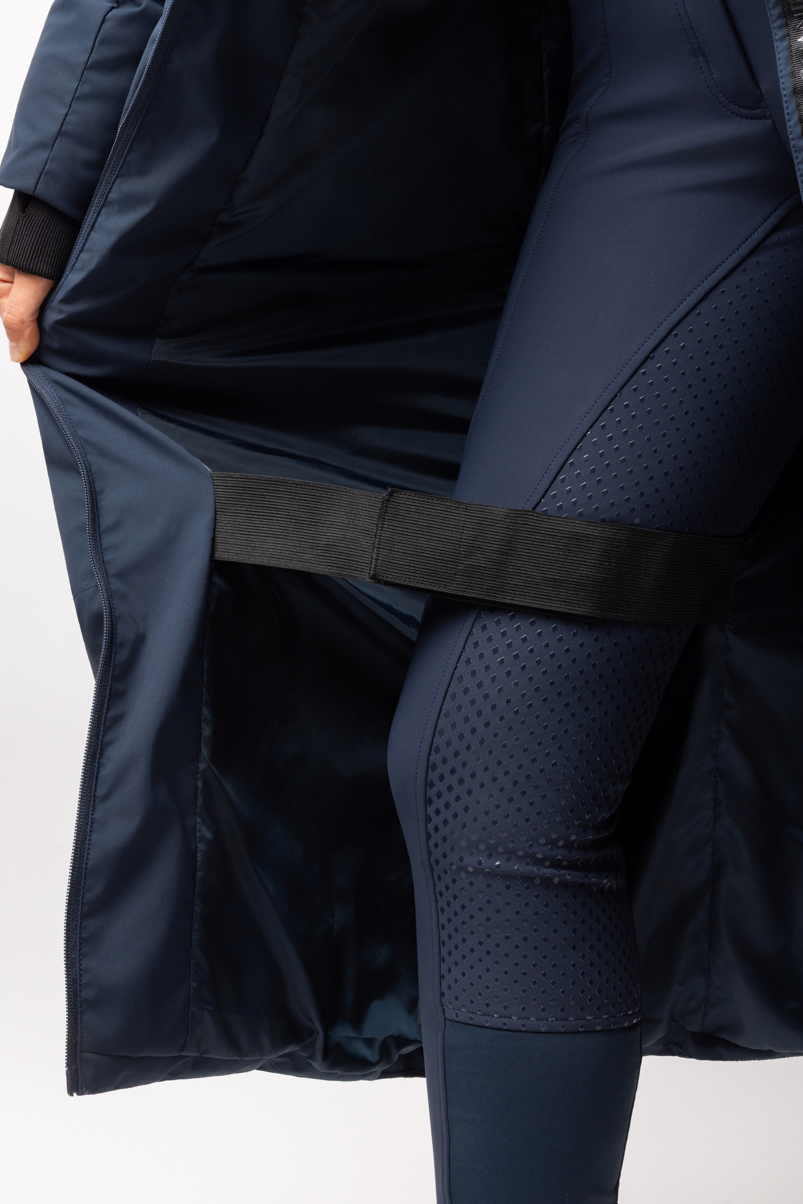 Horze Paloma długi pikowany płaszcz damski