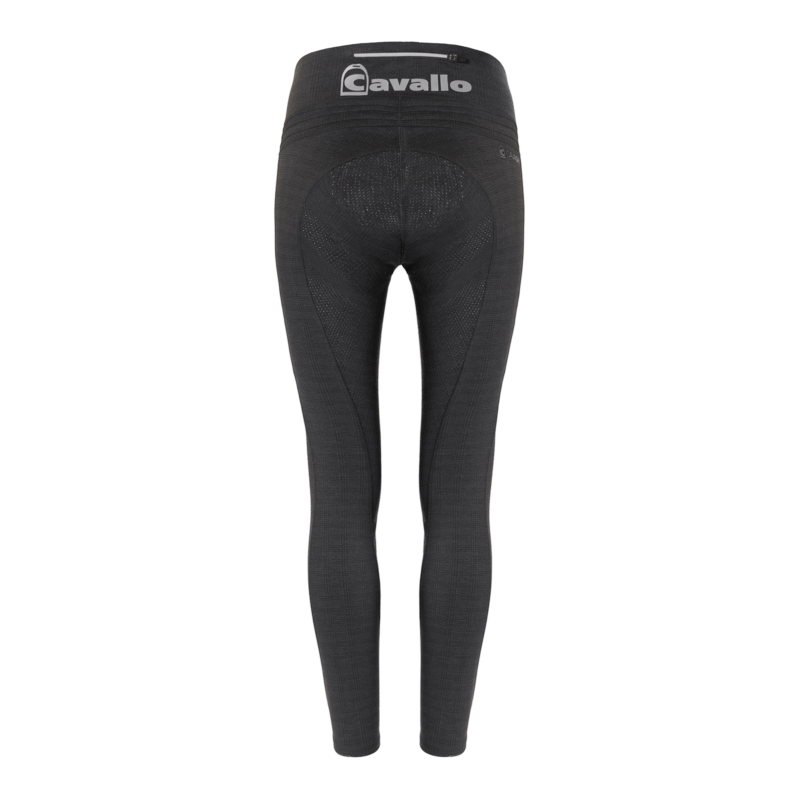 Graphite Dark grey Damskie legginsy zimowe Cavallo Lin Grip z pełnym lejem