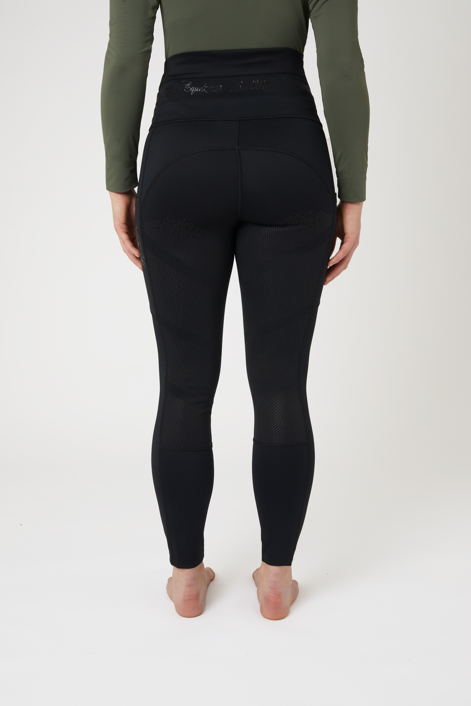 B Vertigo Caitlin Damskie legginsy jeździeckie z wysokim stanem i pelnym lejem