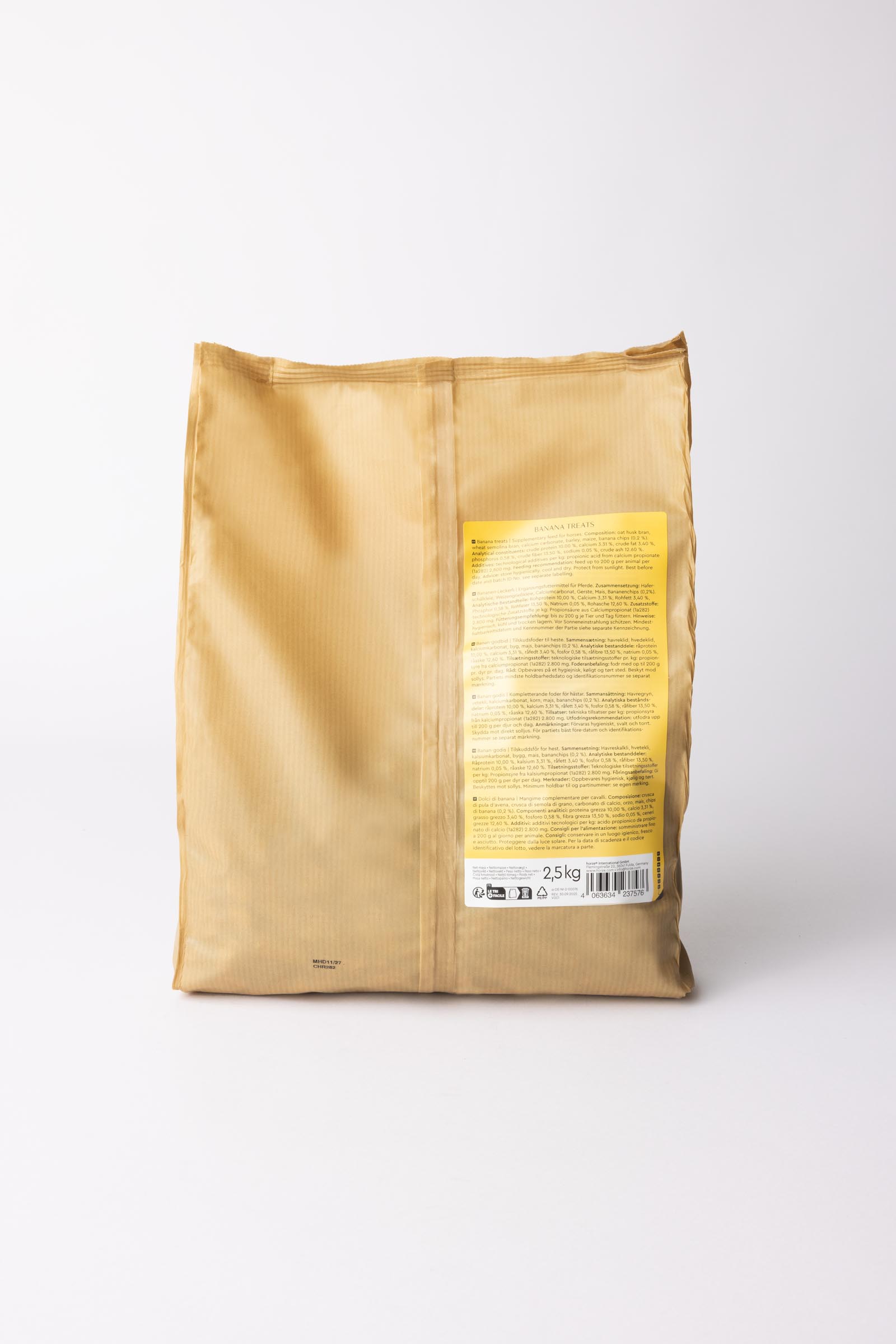 Horze Biscuits, Przysmaki dla koni, smak bananowy, 2,5 kg