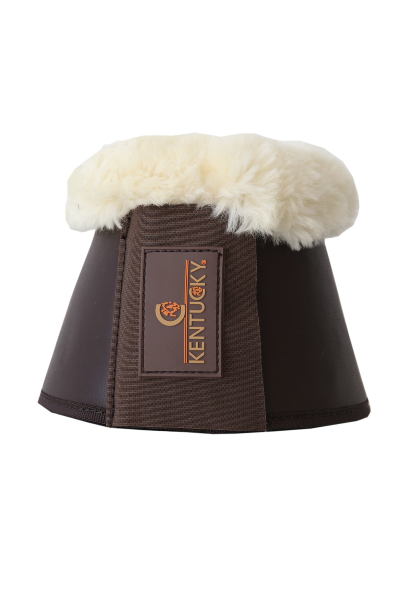 Brown Kaloszki skórzane z futrem owczym Kentucky Horsewear Sheepskin