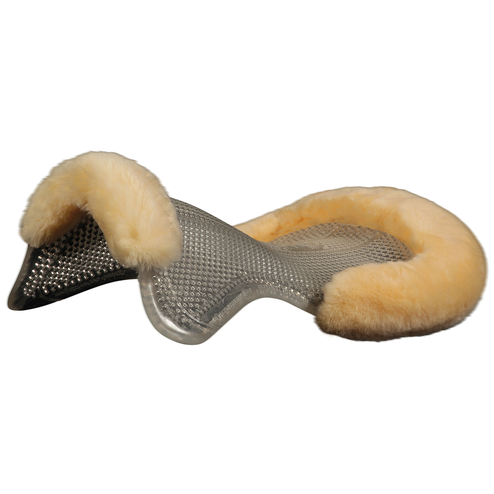 Podkładka pod siodło żelowa z futrem owczym Acavallo Theraputic Just Gel Pad Cut Out Sheepskin