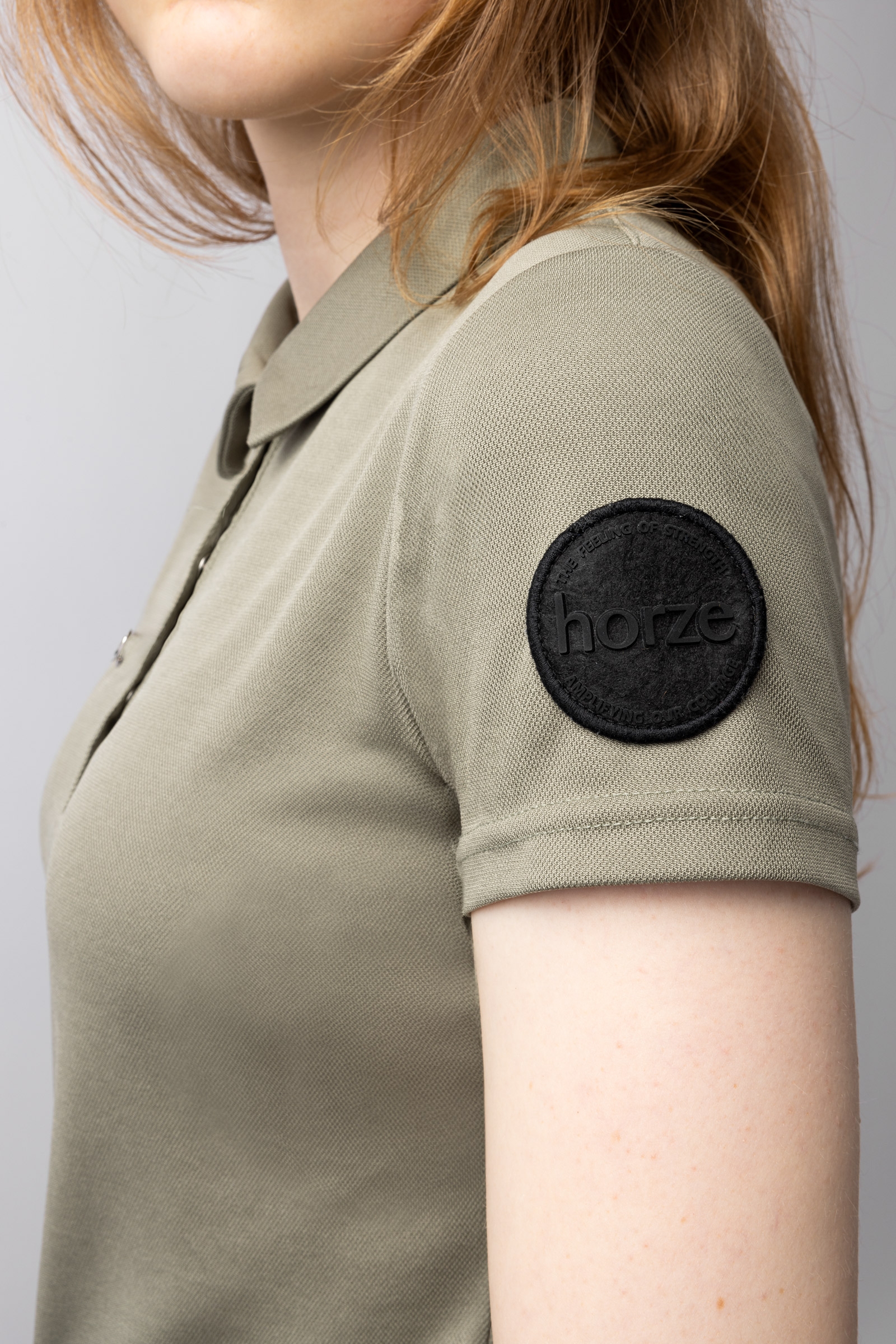 Damska funkcyjna koszulka polo Horze Denise z kr&oacute;tkim rękawem