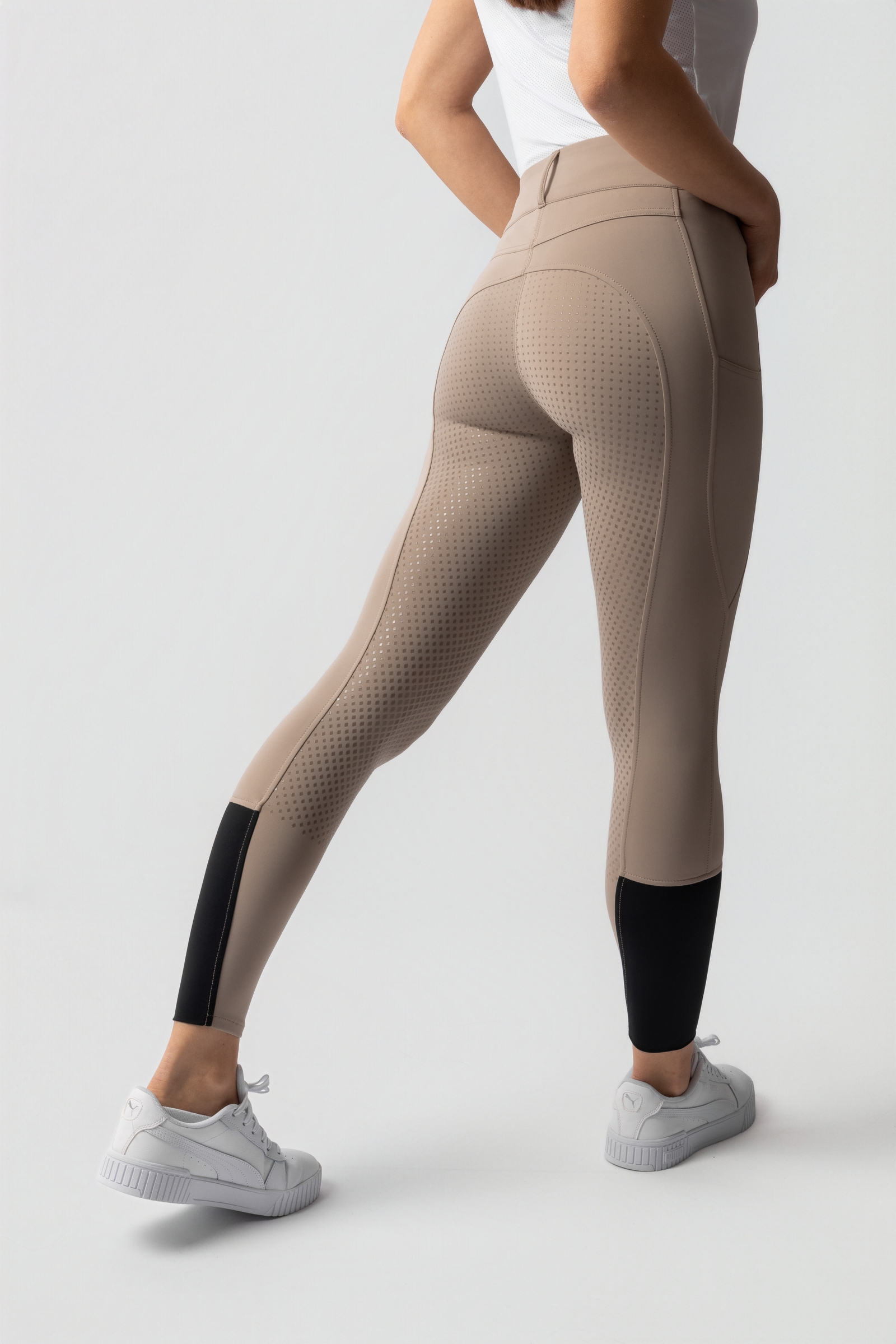 Horze Evelyn Damskie bryczesy z pełnym lejem UPF 50+