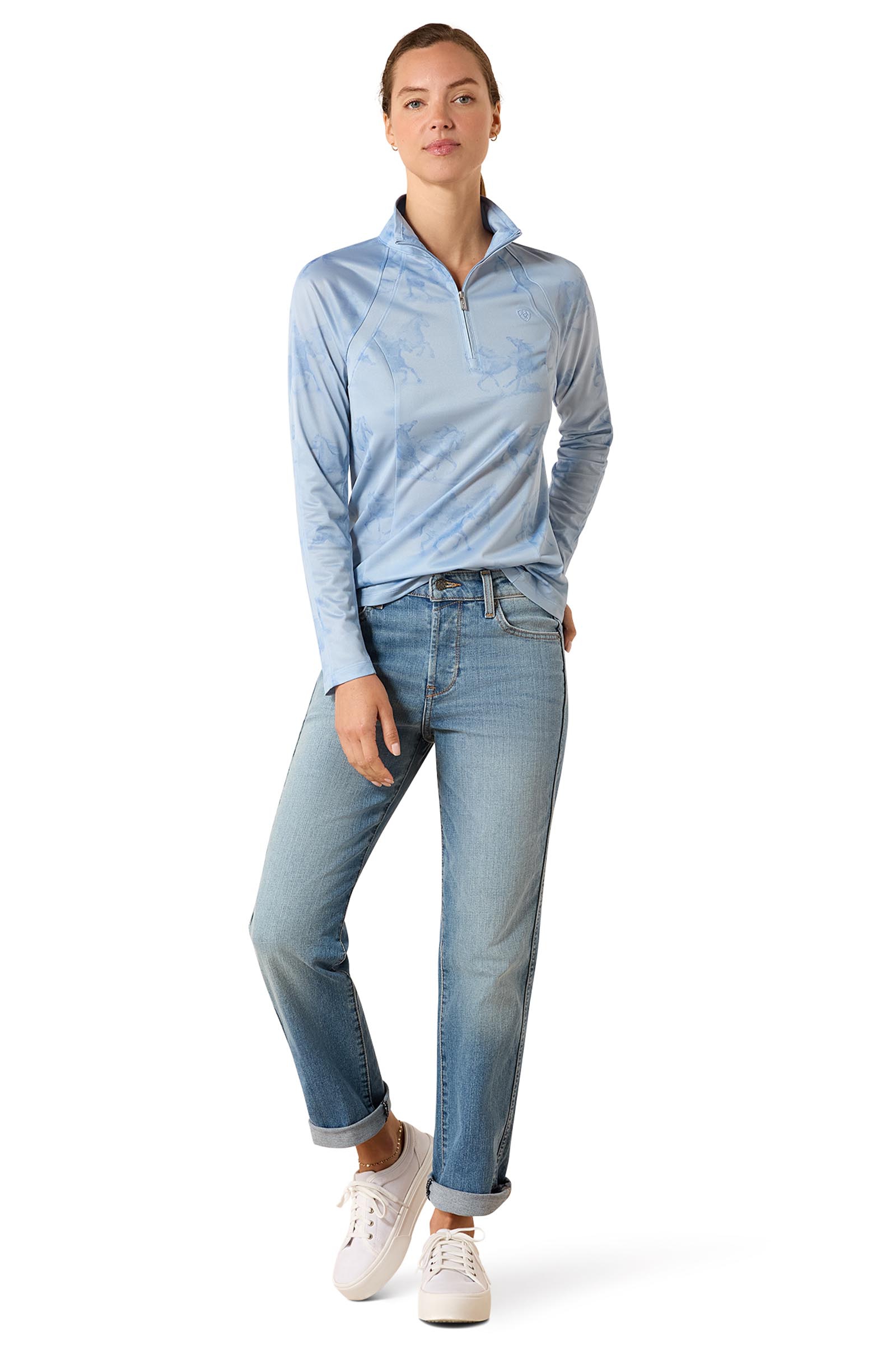 Ariat Damski baselayer Sunstopper 3.0 z zamkiem 1/4