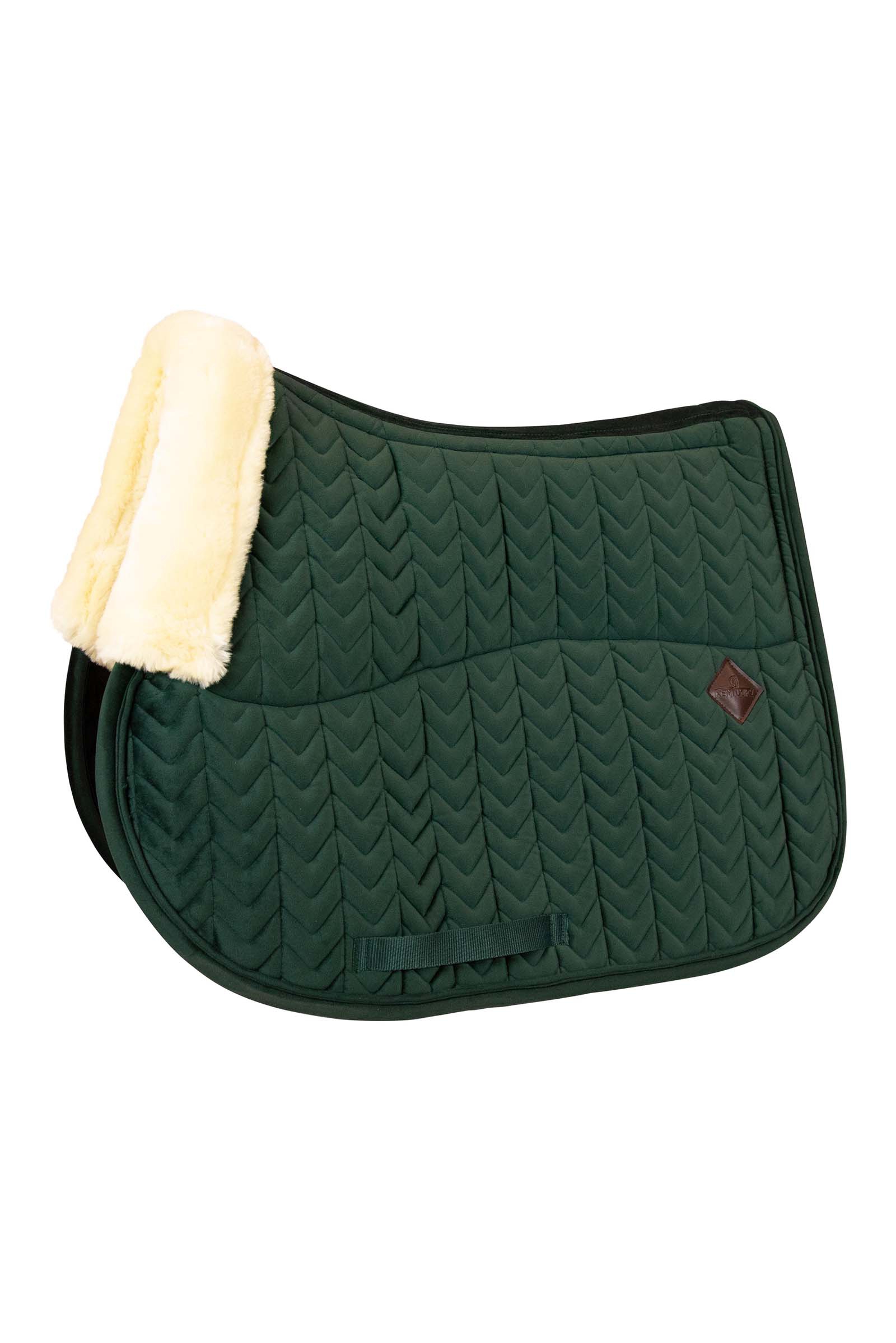 Ponderosa Pine Dark green Kentucky Horsewear Velvet Przyjazny dla sk&oacute;ry czaprak skokowy