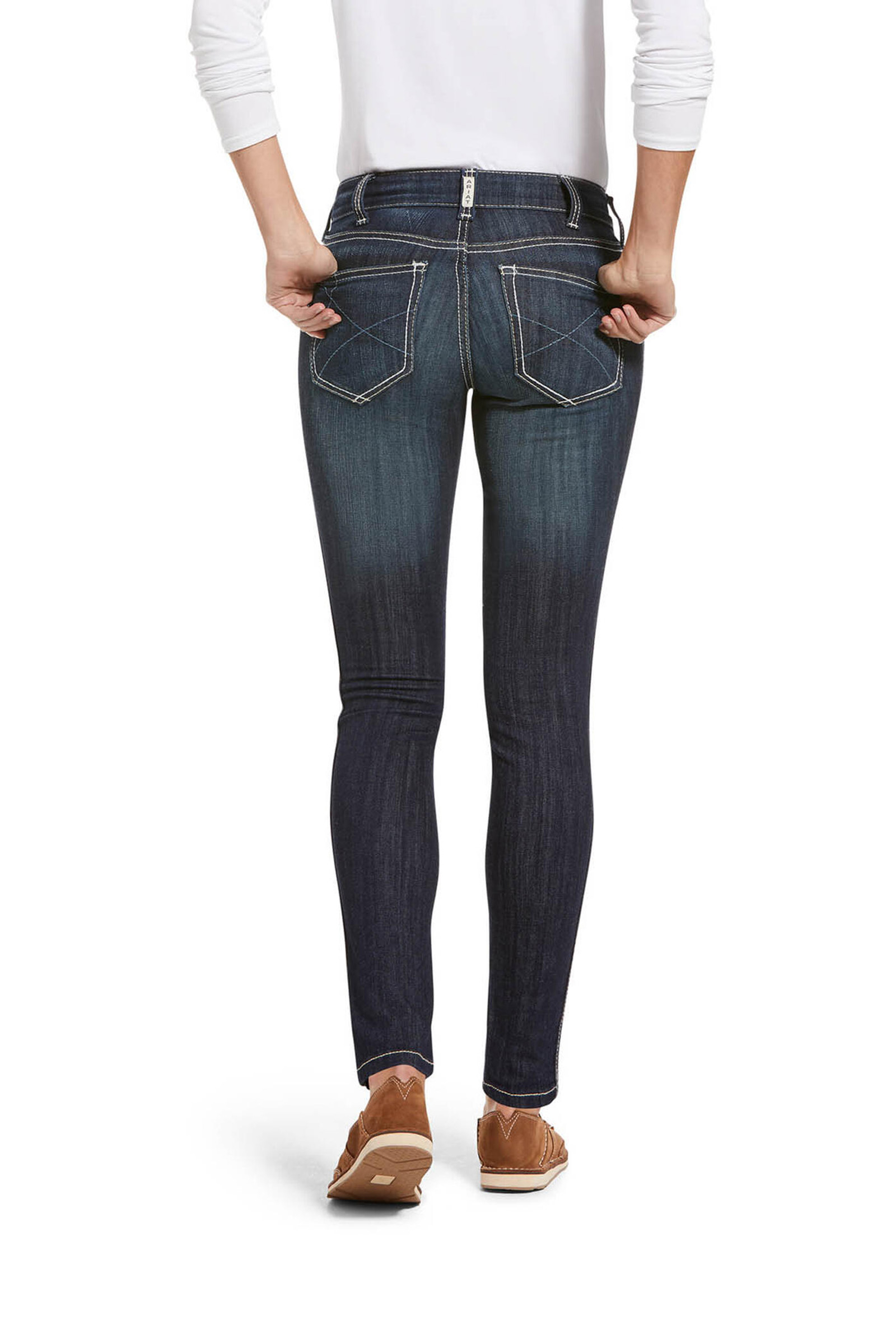 Ariat Ella R.E.A.L. Outseam damskie skinny jeansy ze średnim stanem