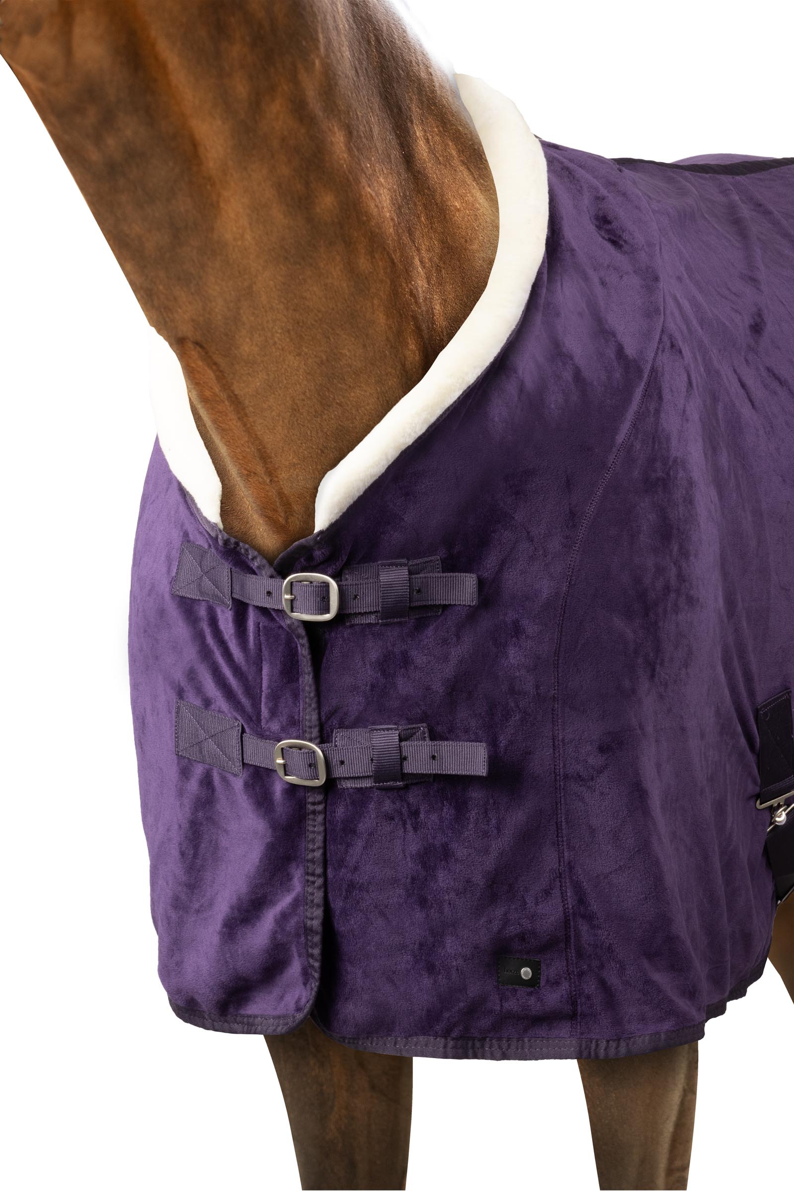 Derka polarowa Horze Lincoln z futerkiem na kołnierzu