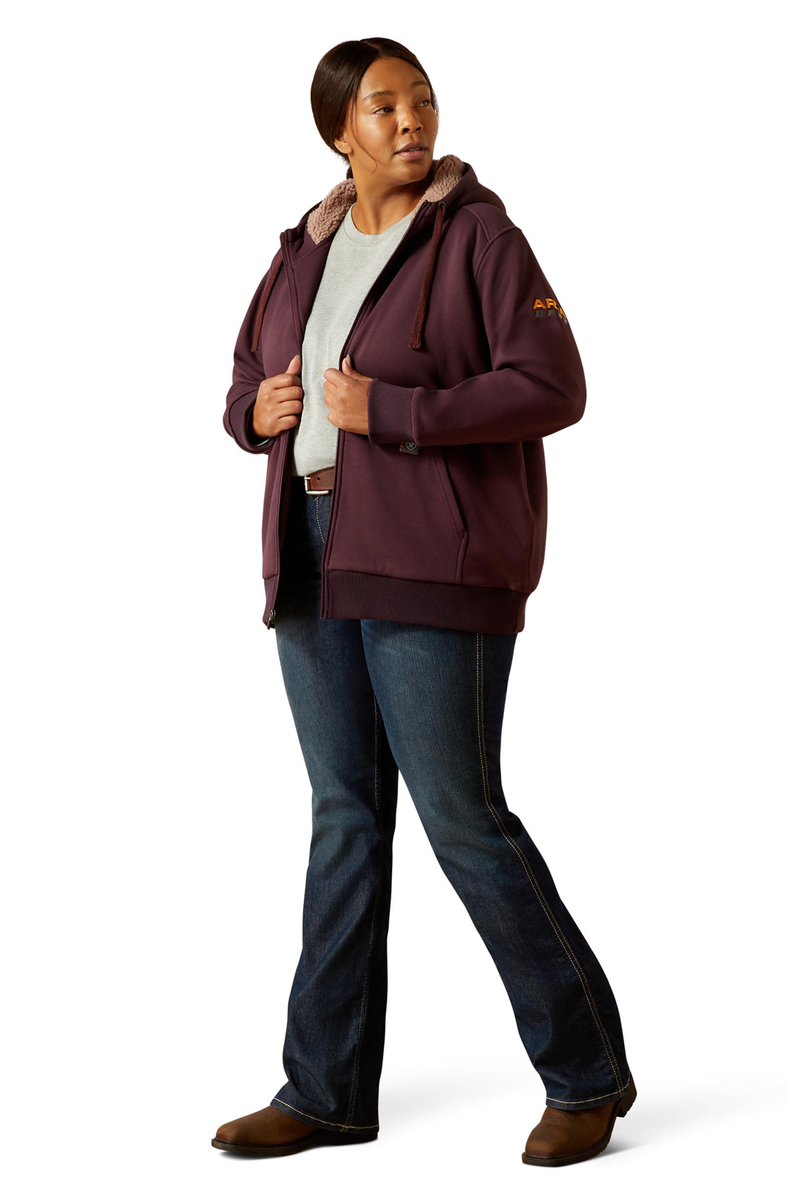 Ariat Rebar All-Weather Sherpa Bluza z kapturem i zamkiem