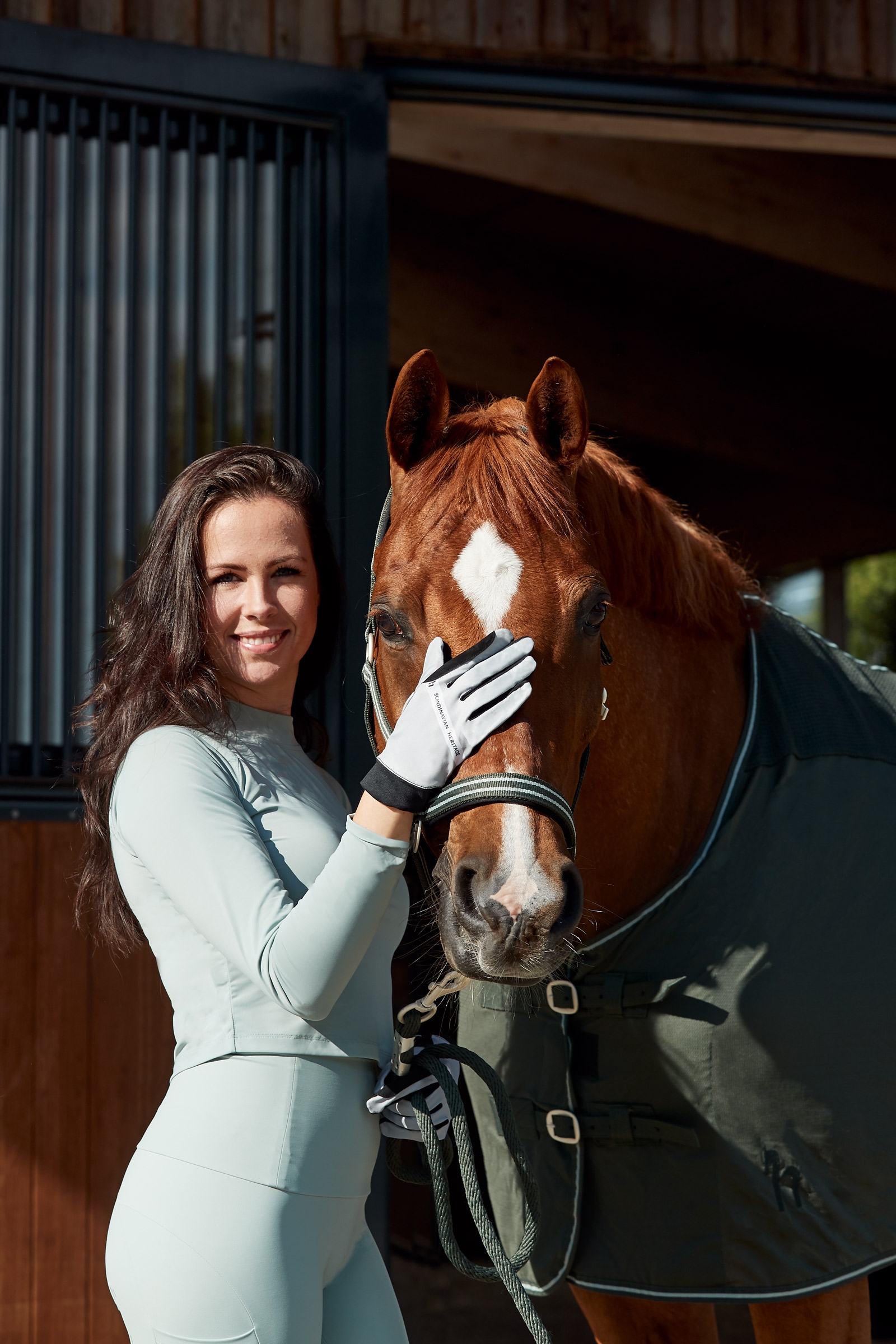 Horze Gabriela rękawiczki do jazdy konnej, UPF 40+