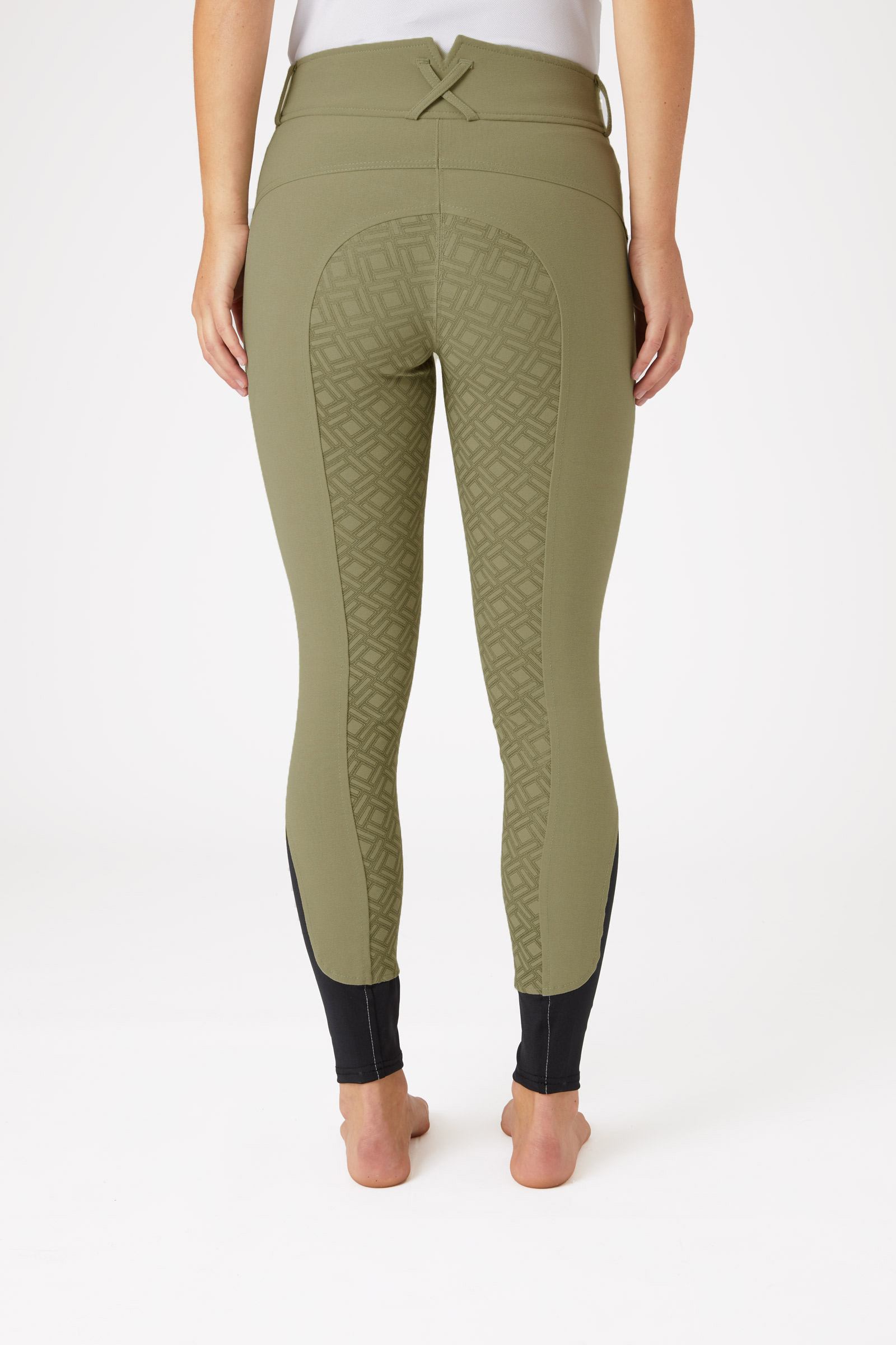 Horze Damskie bryczesy z wysokim stanem i pełnym lejem silikonowym