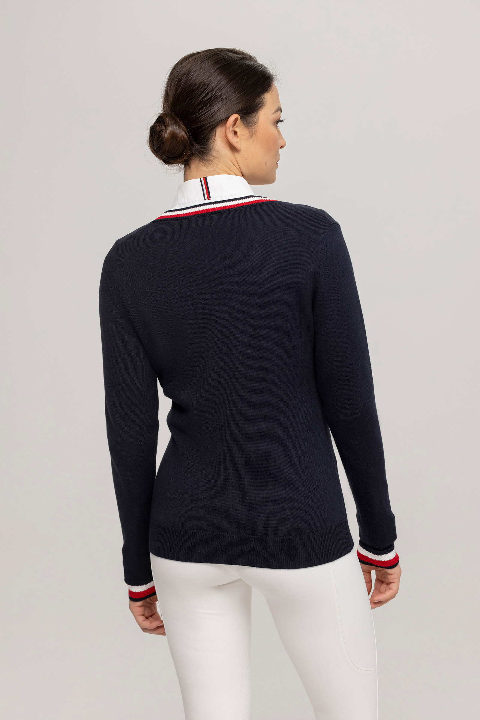 Tommy Hilfiger Equestrian Indiana damski sweter z dekoltem w serek