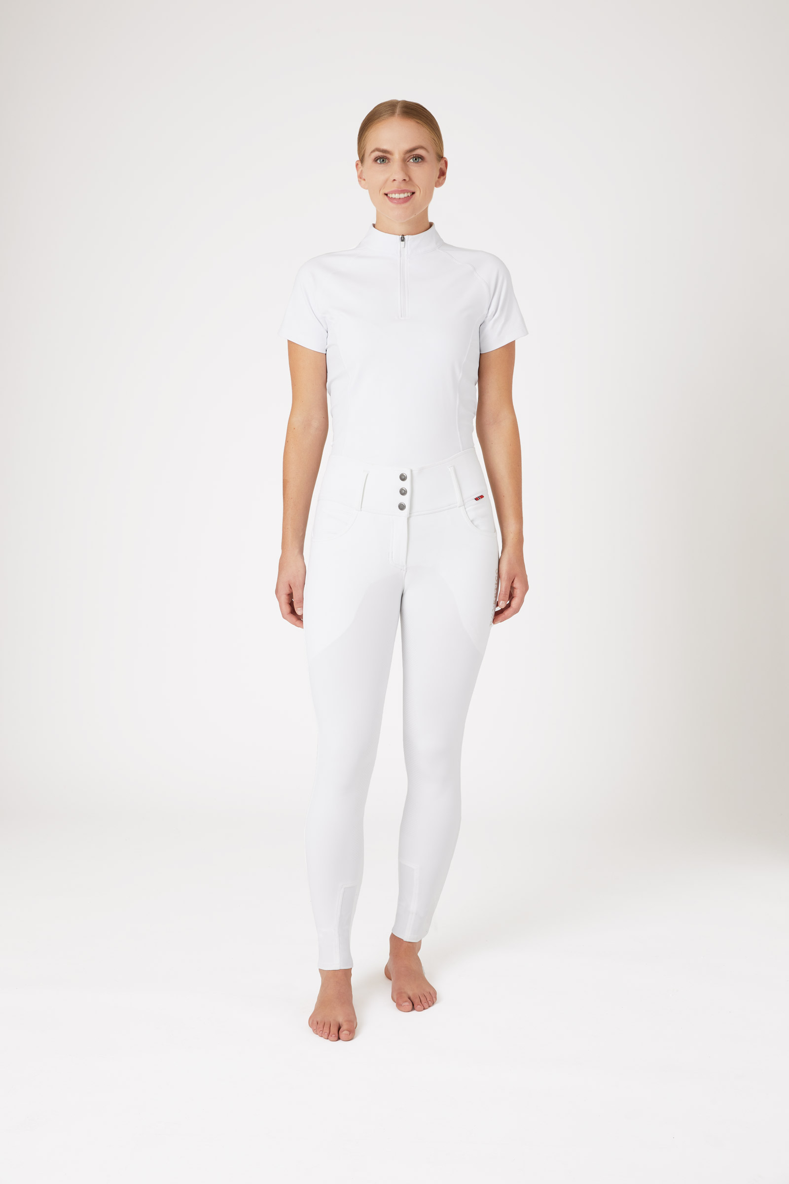 B Vertigo Meghan damskie bryczesy z wysokim stanem i pełnym silikonowym lejem UPF 50+