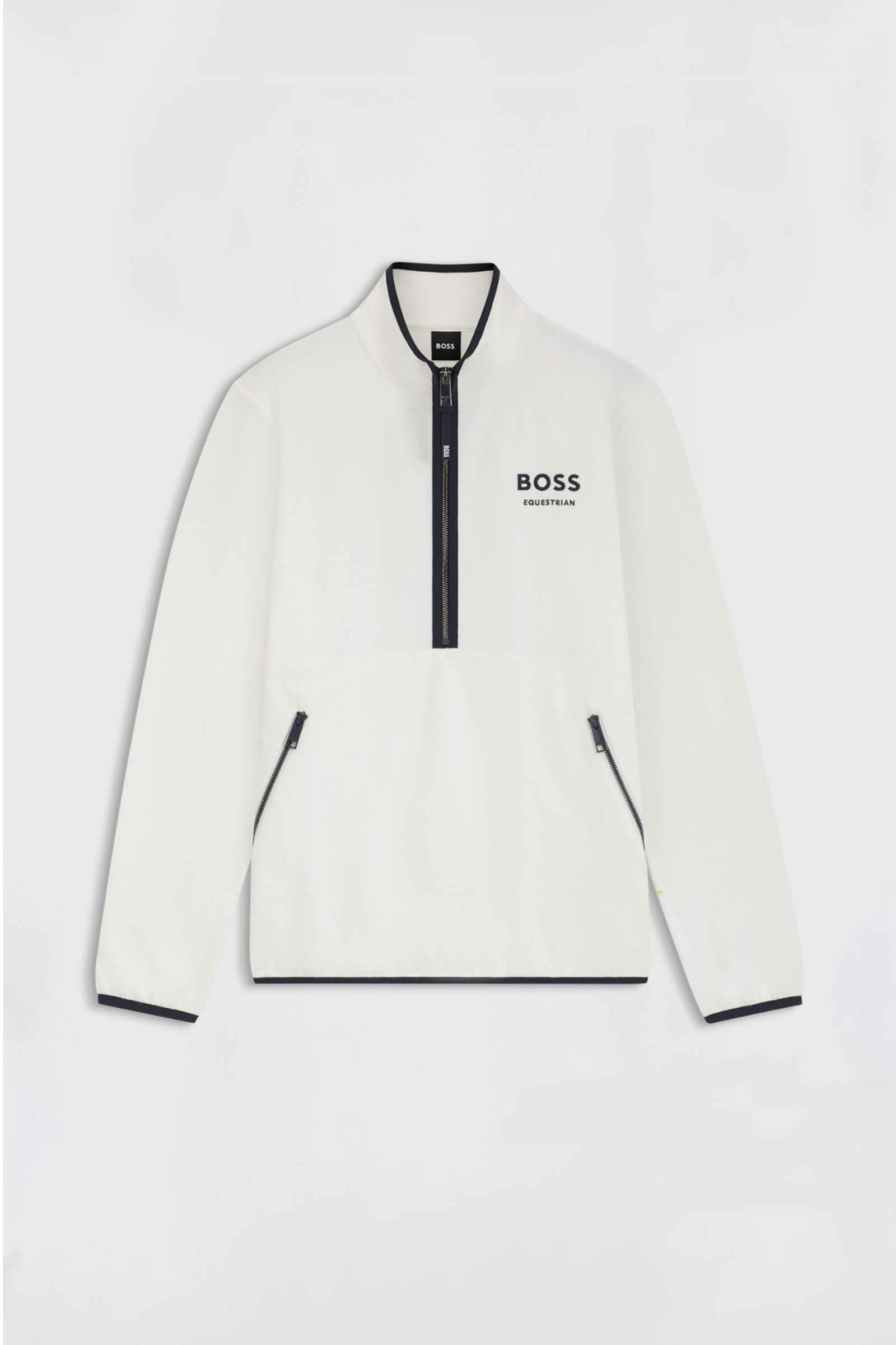 Soft Cream Boss Fedora damska Felpa z kr&oacute;tkim zamkiem