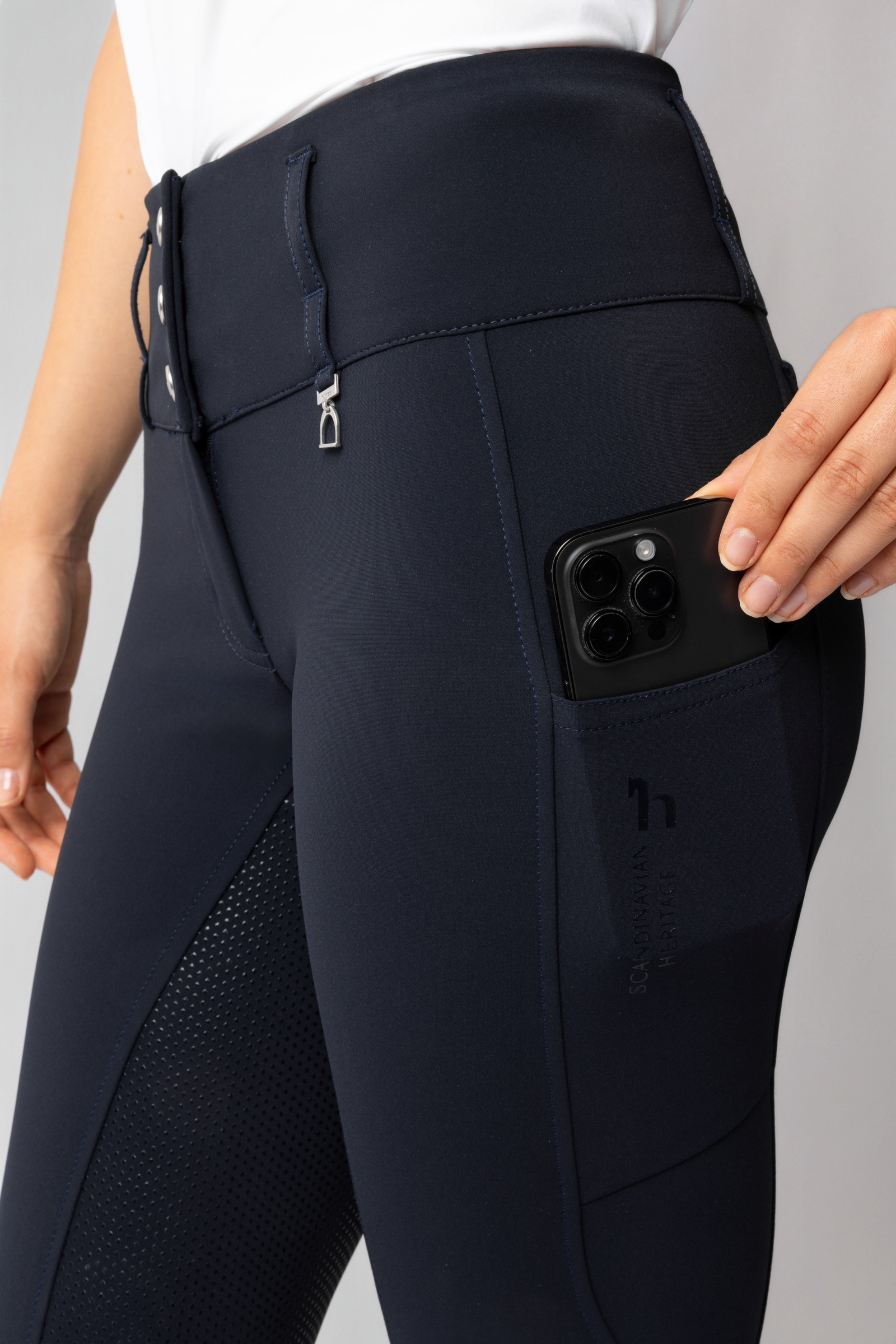 Horze Leonie damskie bryczesy z pełnym silikonowym lejem UPF 40+