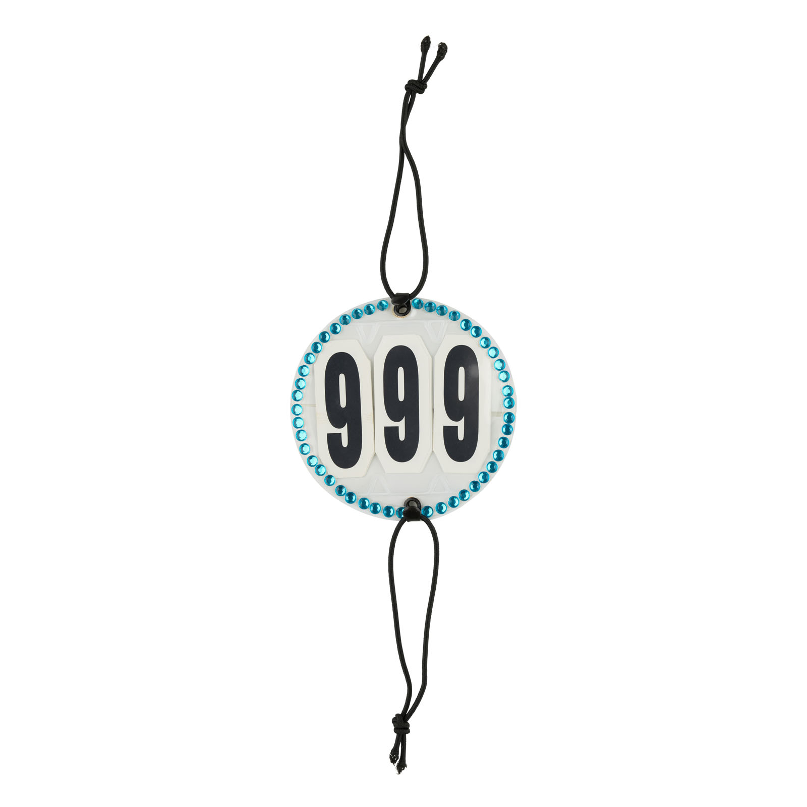 Blue Numer startowy Horze z kryształkami