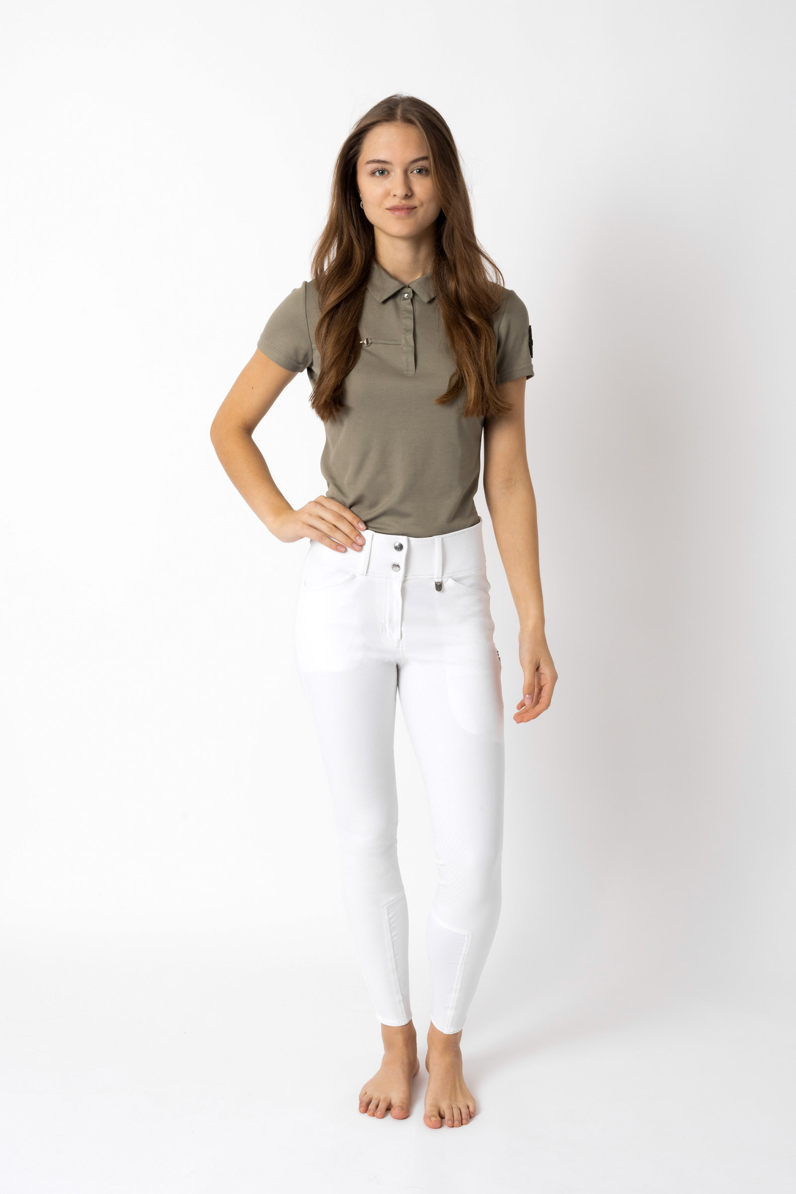 Horze Grand Prix II Damskie bryczesy z lejem kolanowym