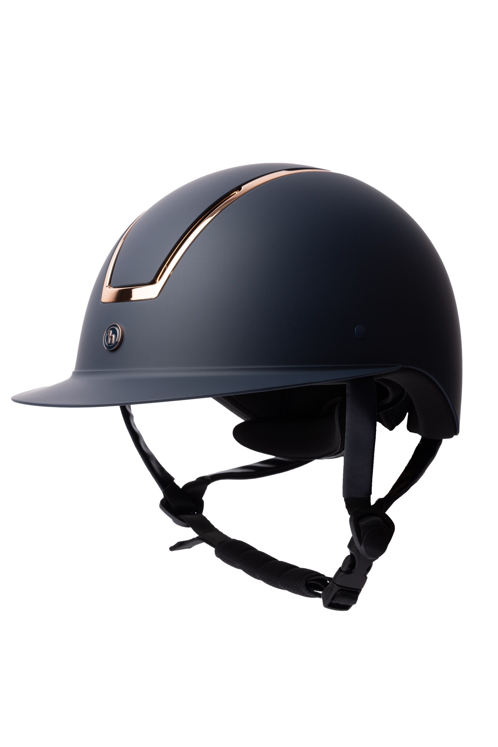 Navy/Rosegold Horze Atmos Metallic II Kask jeździecki