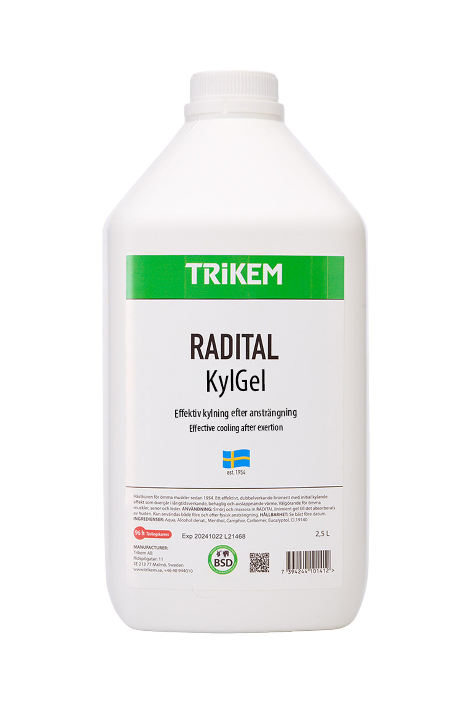 Trikem Radital żel chłodzący, 2,5 litra