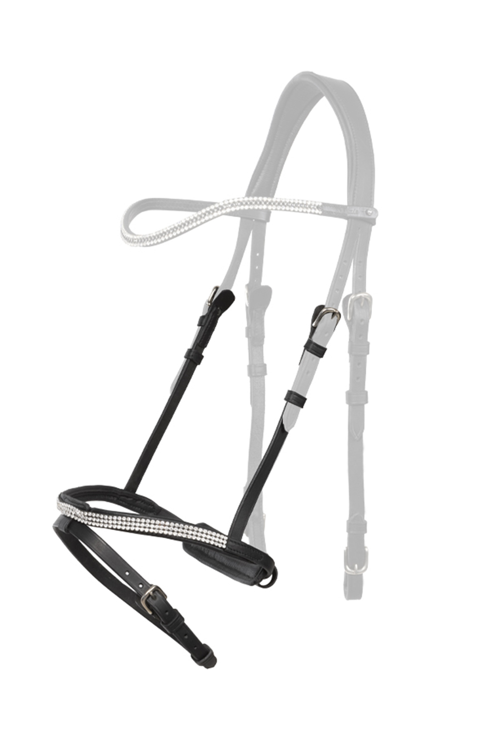 Kavalkade Hvítur angielski nachrapnik do islandzkiego ogłowia Aradis