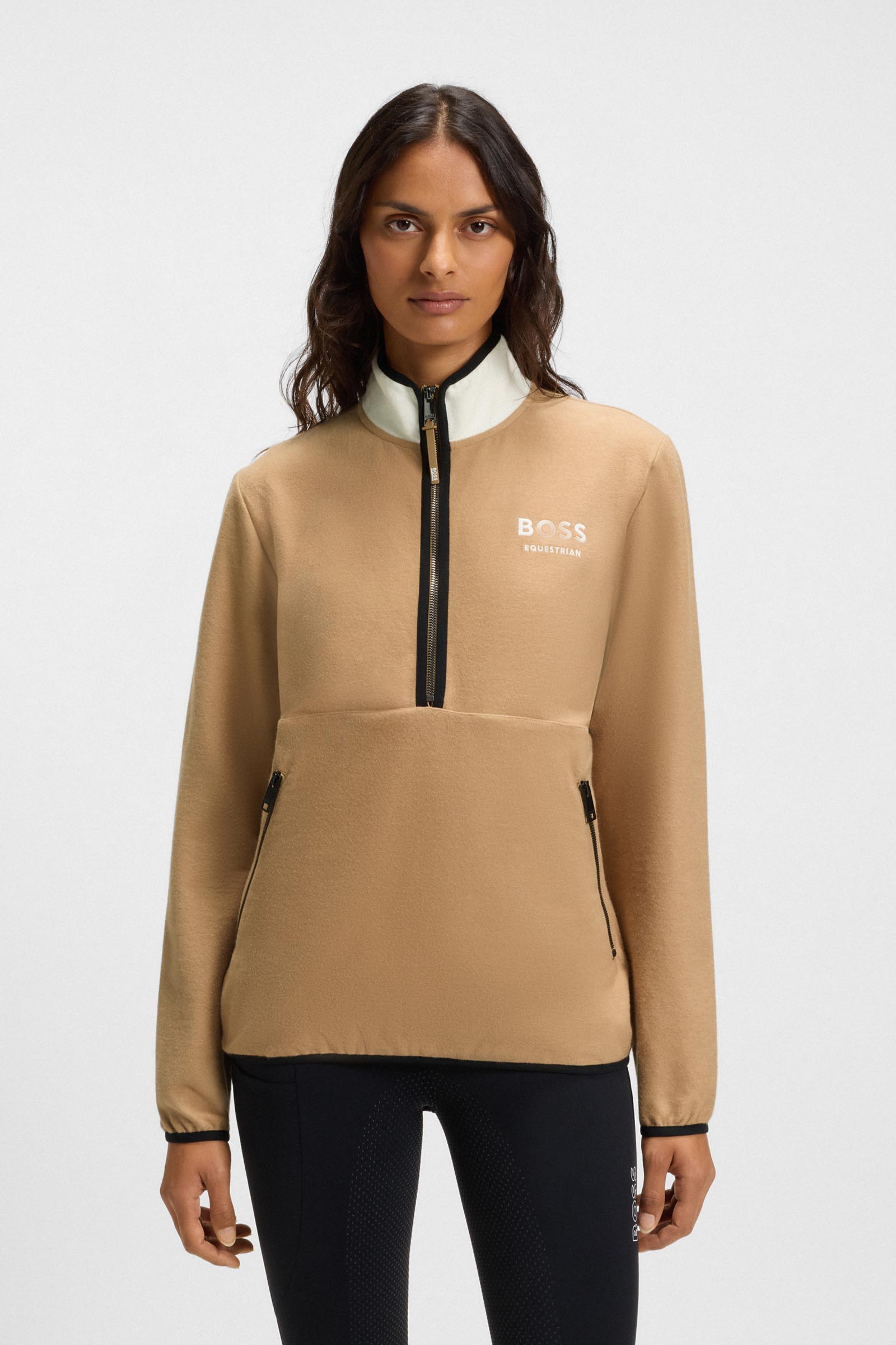 Boss Fedora damska Felpa z kr&oacute;tkim zamkiem