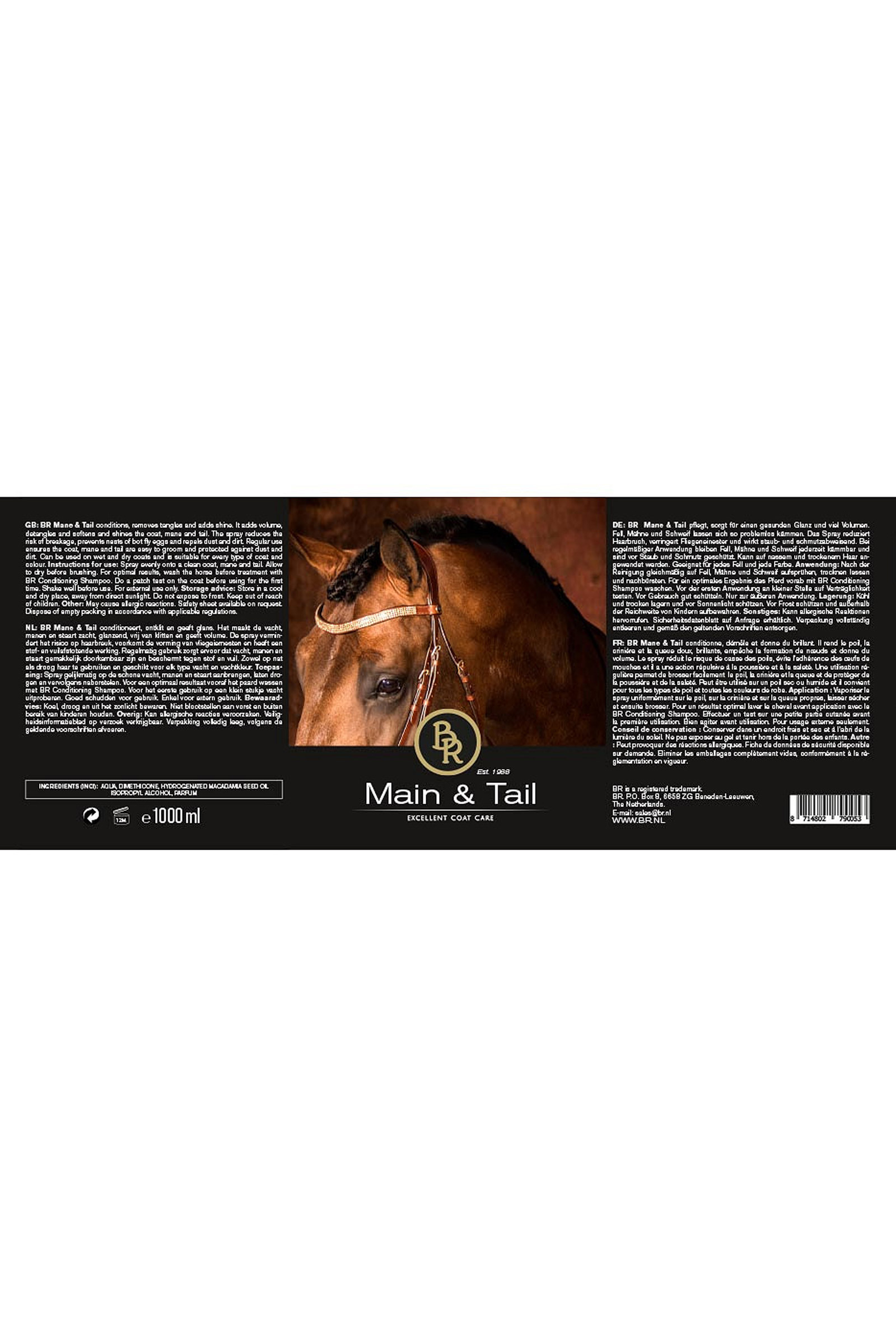 BR spray lotion na grzywę i ogon, 1000 ml