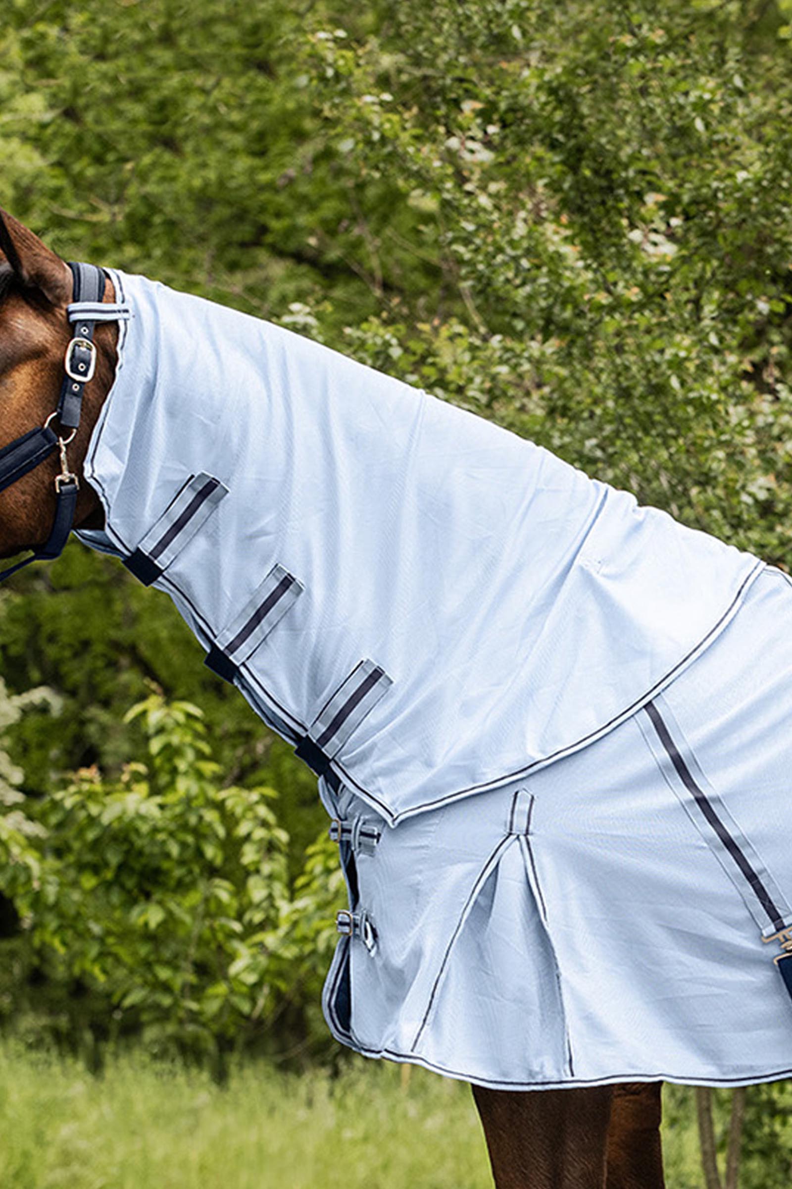 Light Blue/Darkblue Waldhausen Protect Neck derka przeciw owadom z ochroną UV