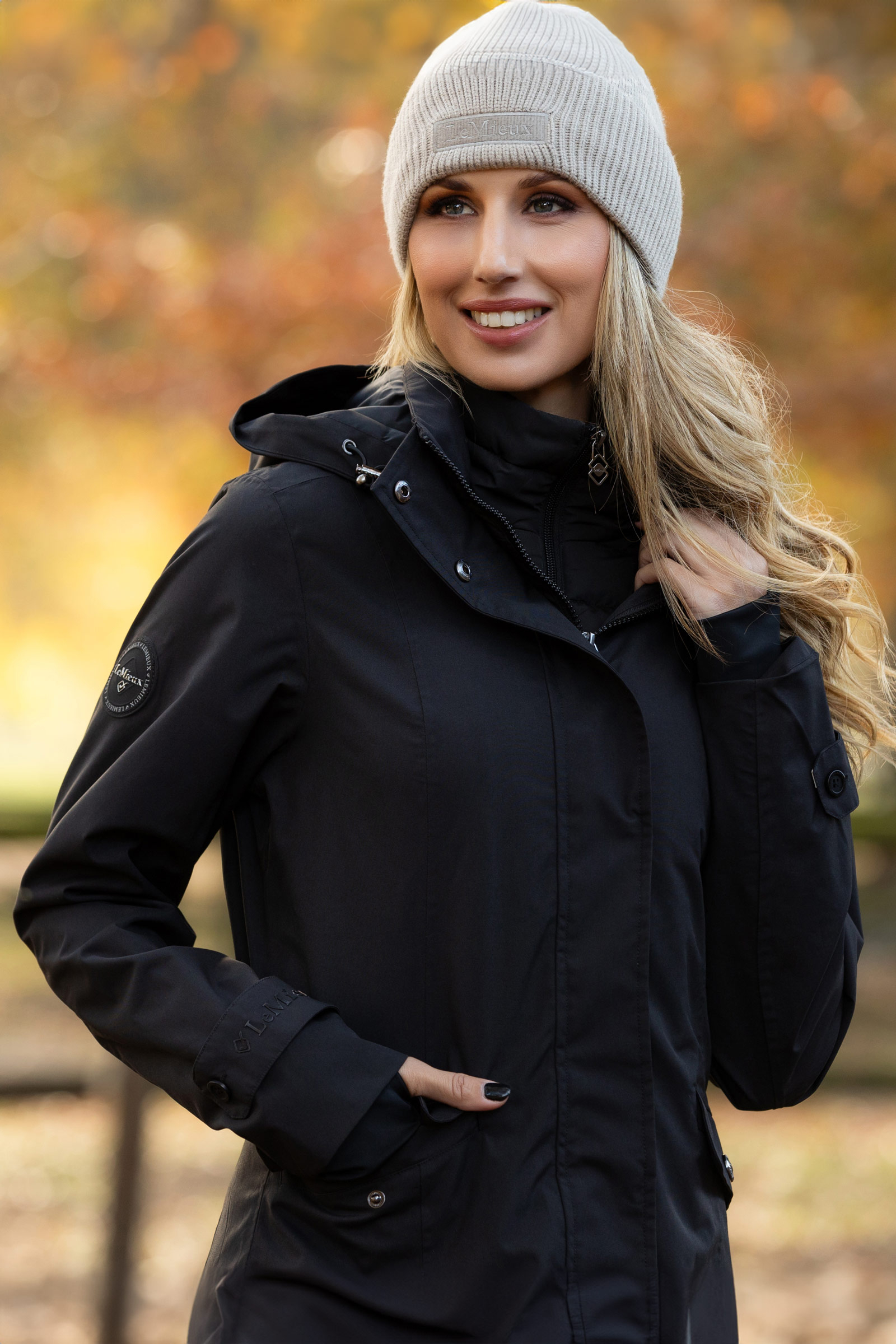 LeMieux Amelie damski wodoodporny lekki płaszcz do jazdy konnej