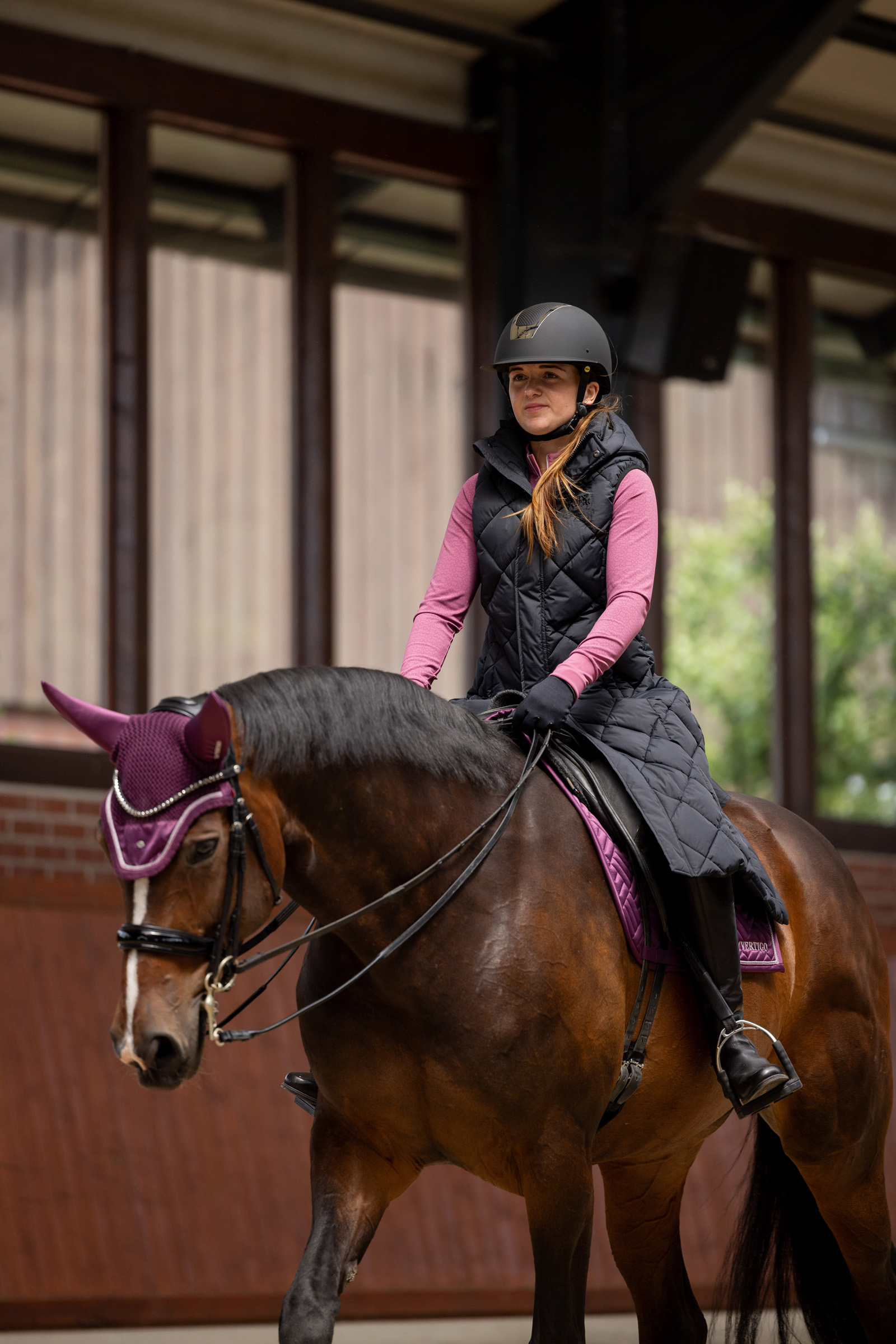 B Vertigo Gem Długi ocieplany bezrękawnik jeździecki 