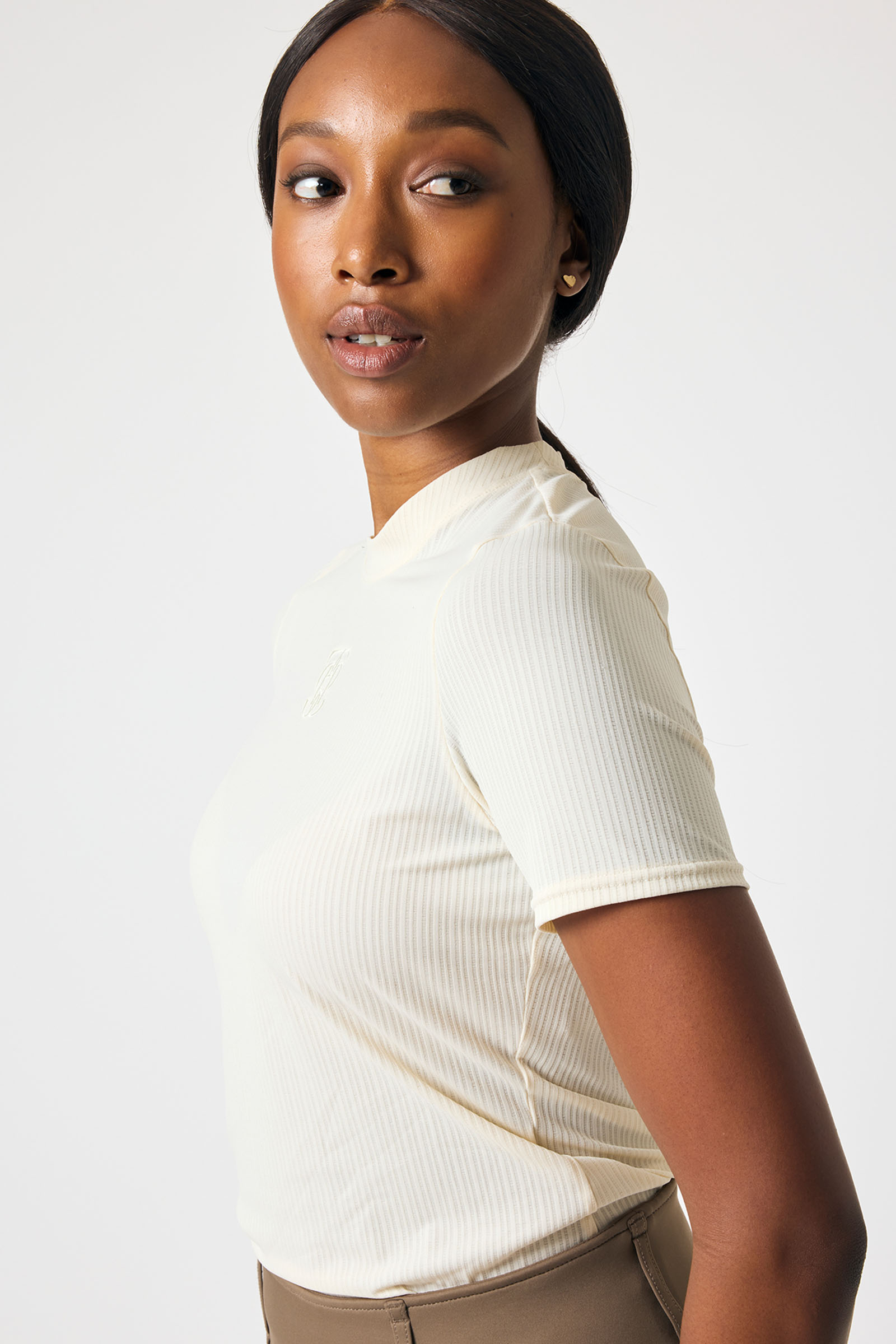 PS of Sweden Courtney S/S Bluzka w Paski z Siatki