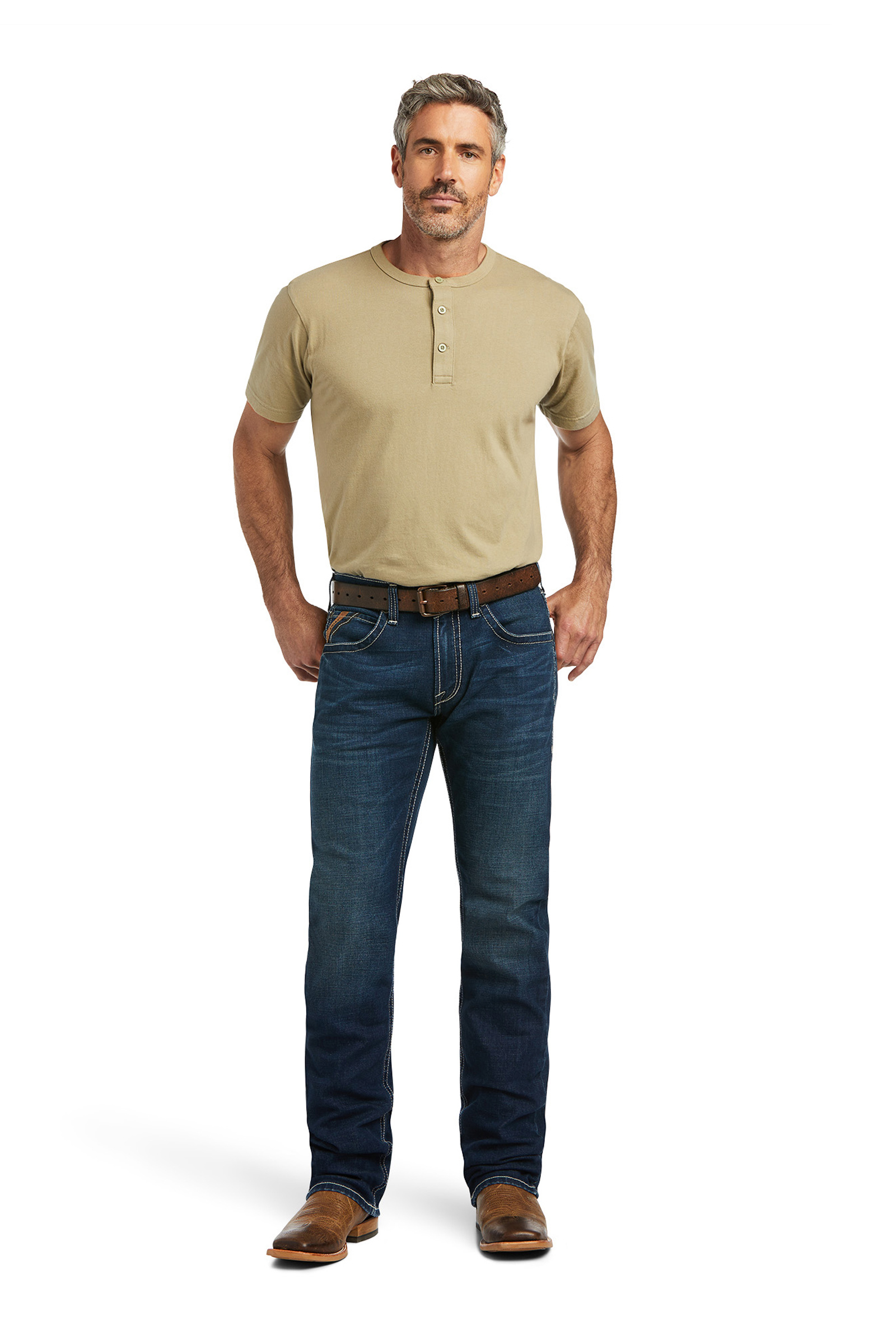 Ariat M5 Straight Stretch Remming jeansy o prostym kroju stackable