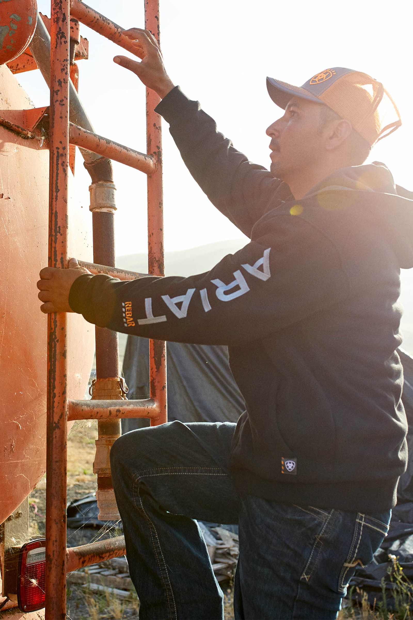 Ariat Męska bluza Rebar All-Weather na zamek