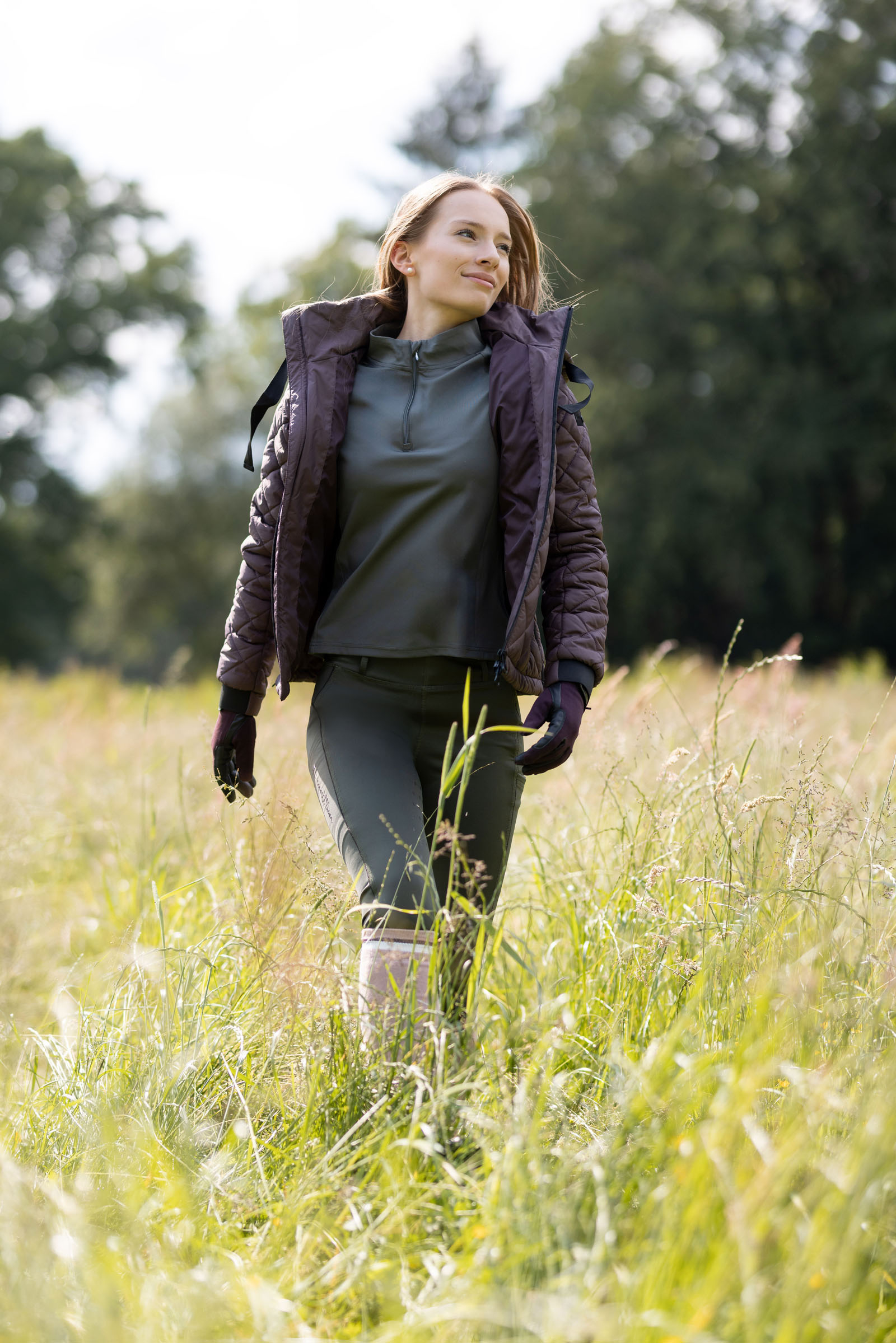 Całoroczne rękawiczki jeździeckie Horze Young Rider PERLA