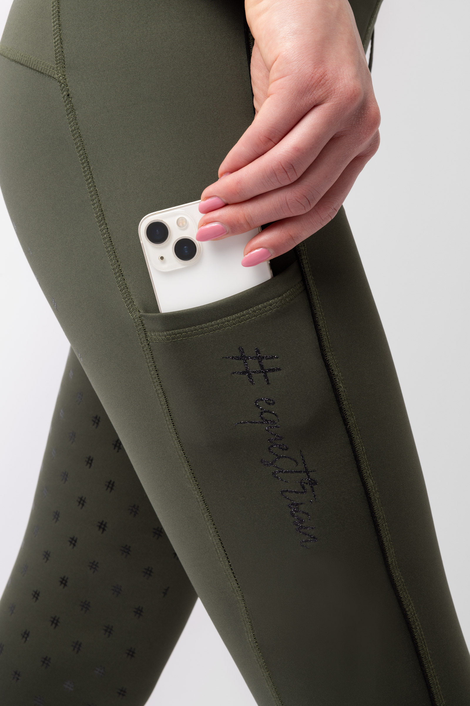 Legginsy damskie Horze Young Rider AYA z wysokim stanem