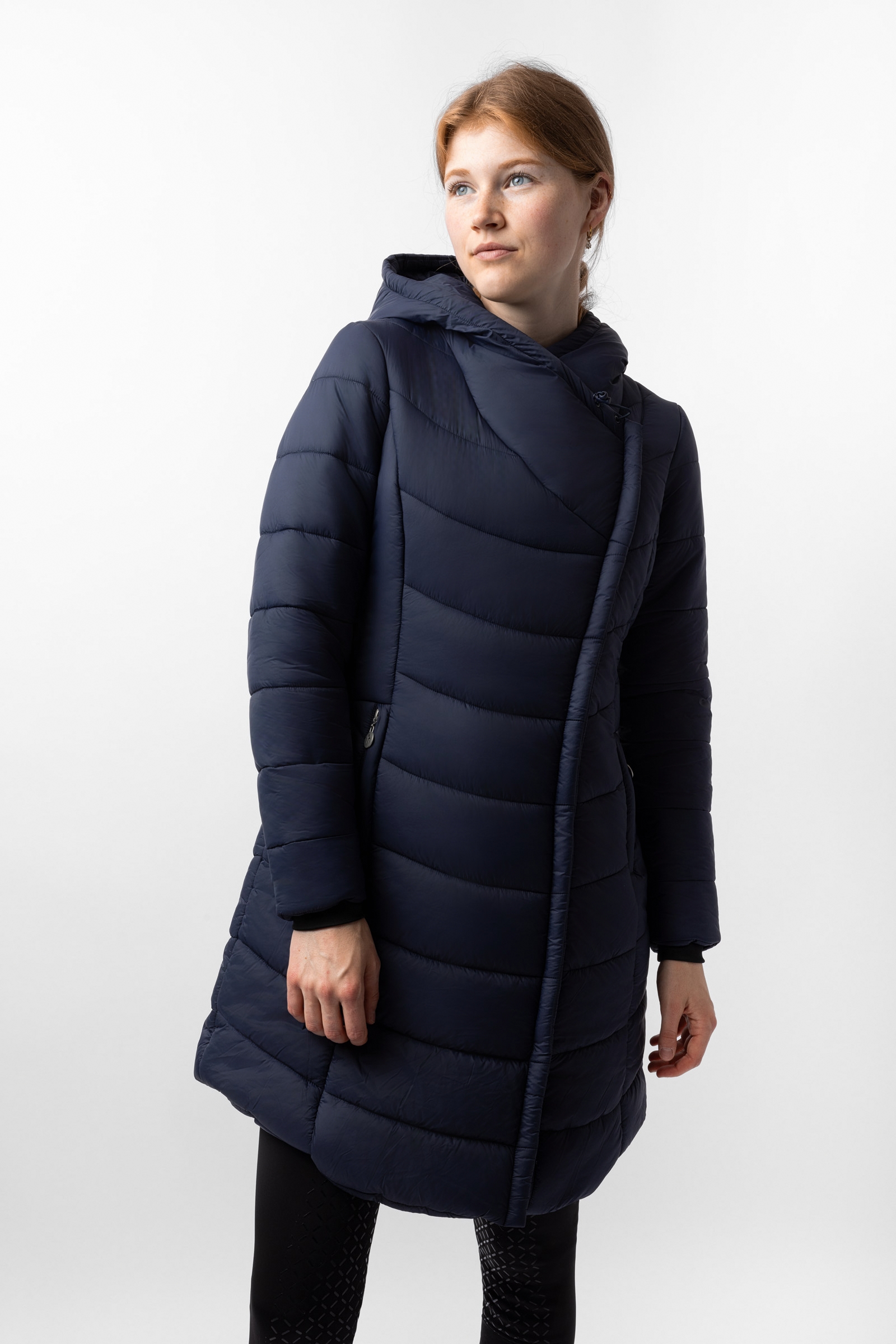 Horze Edith Długi ocieplany płaszcz 