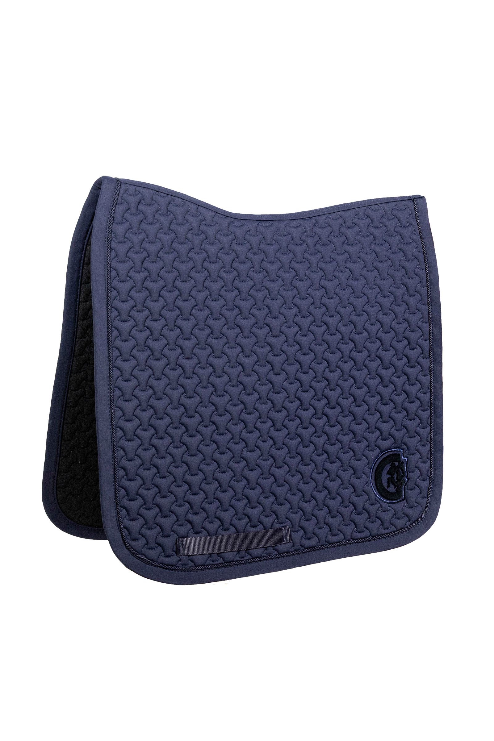 navy Kentucky Horsewear Ochraniacz Pod Siodło Pleciony 3D Logo WKK